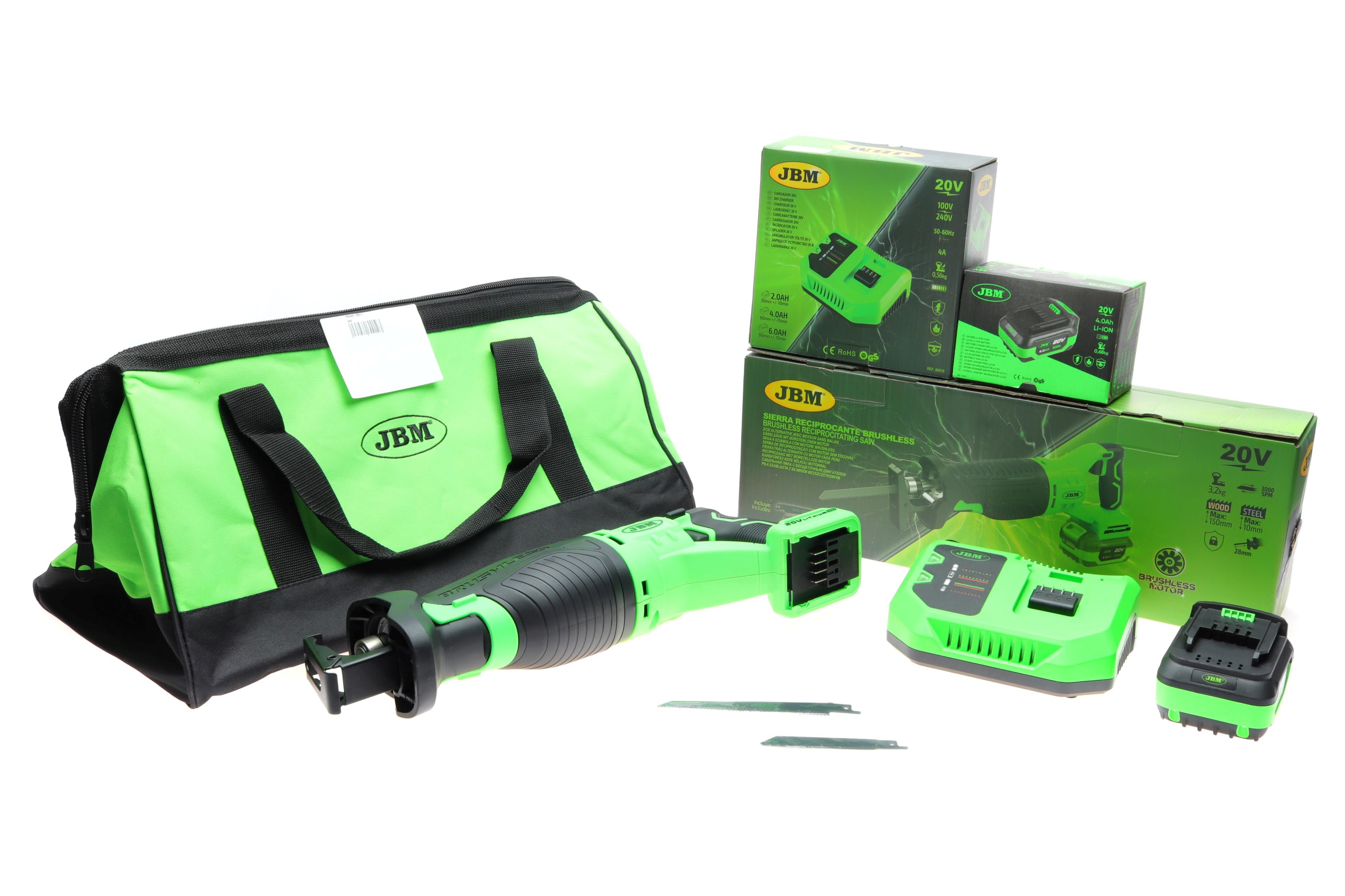 Шабельна пила 4.0Ah Li-ion 2x + зарядка 20V