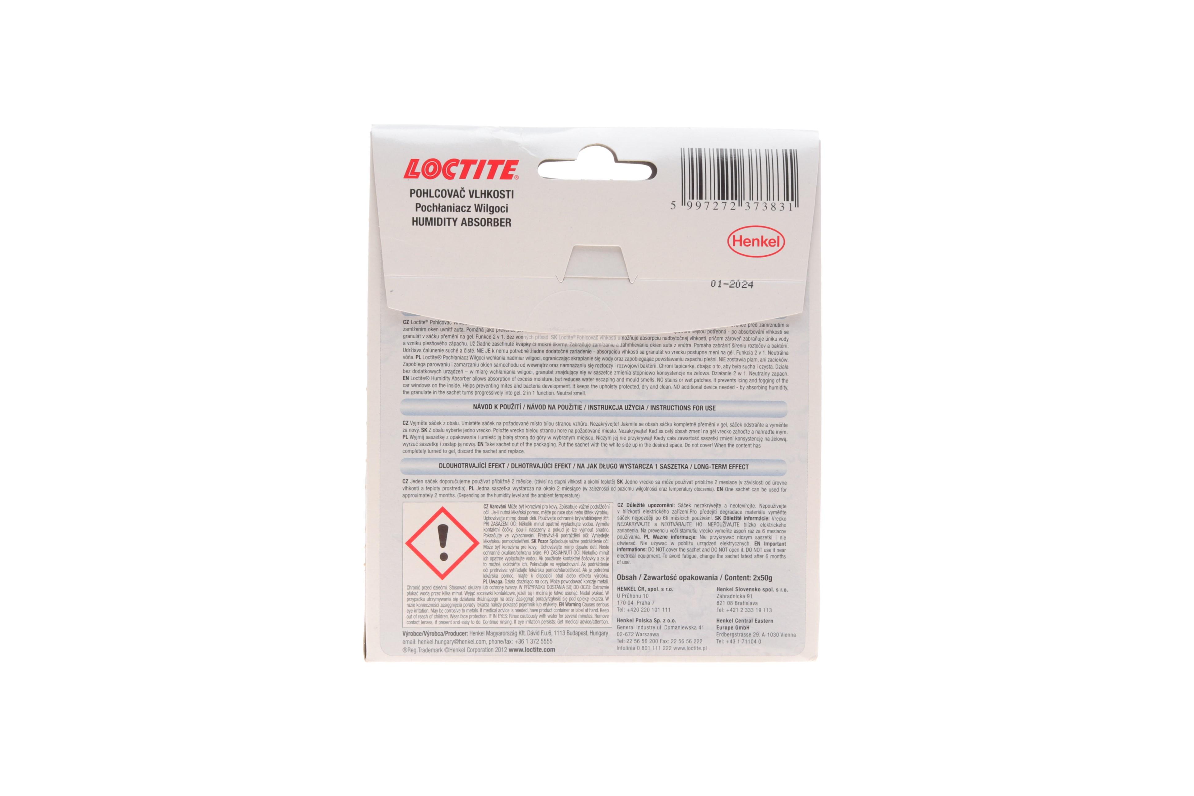 LOCTITE HUMIDITY ABSORBER, Засіб для поглинання вологи (50гр) (к-кт)