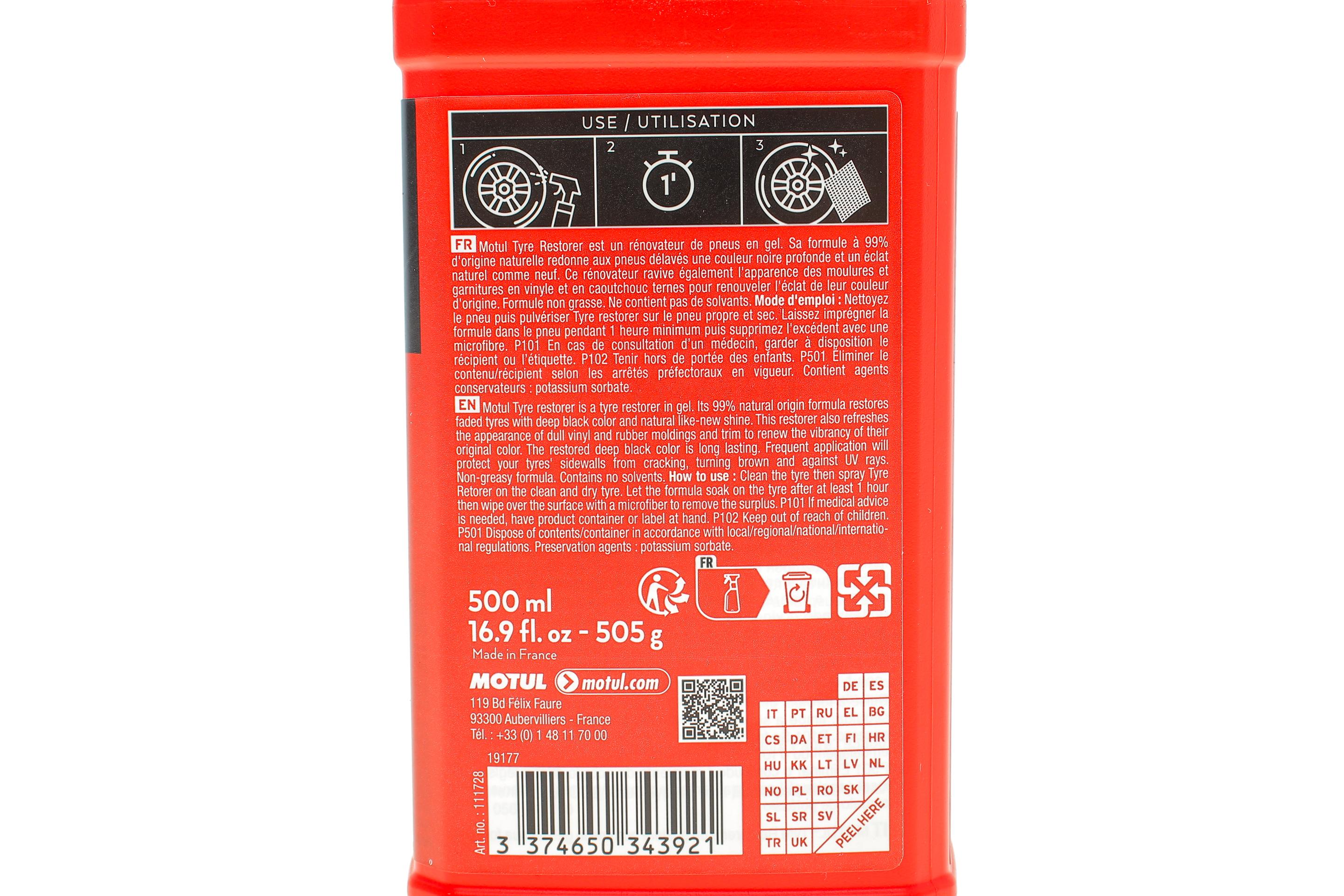 Засіб для консервації та блиску гуми Tyre Restorer (500ml) 111728