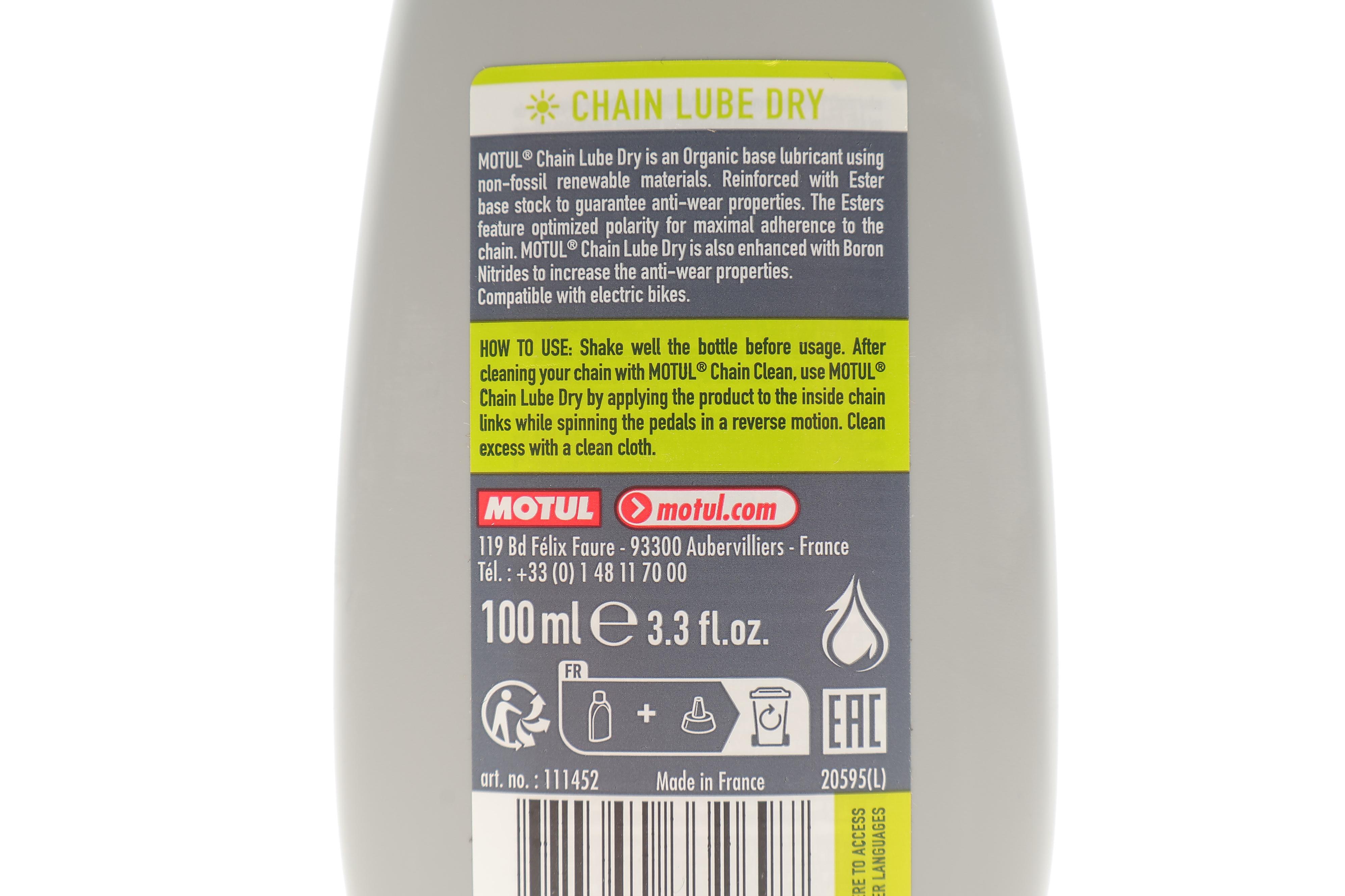 Змазка для ланцюгів велосипедів Chain Lube Dry (100ml) (111452)