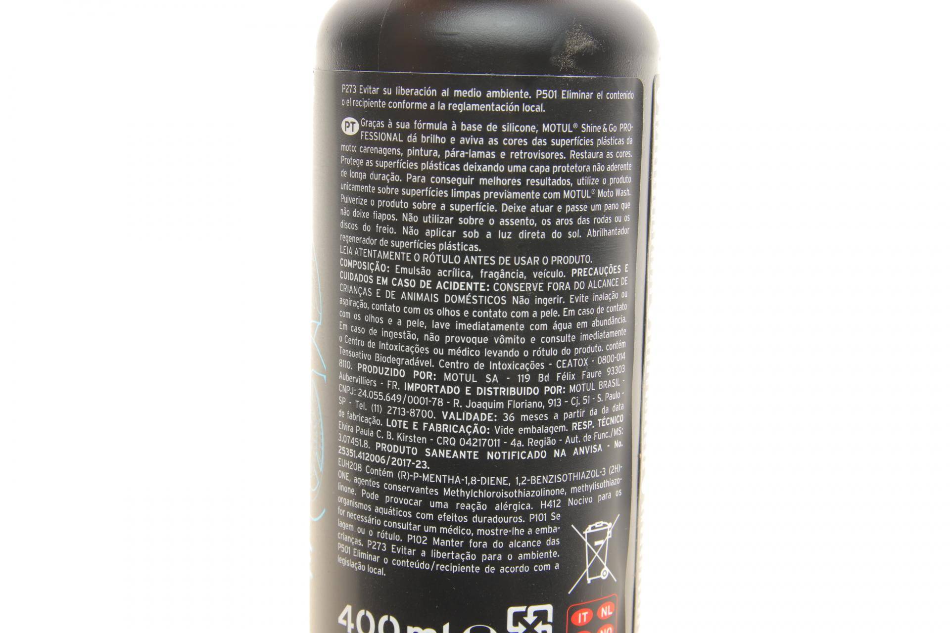 Засіб для полірування поверхонь мотоцикла (силіконовий) E5 Shine & Go (400ml)