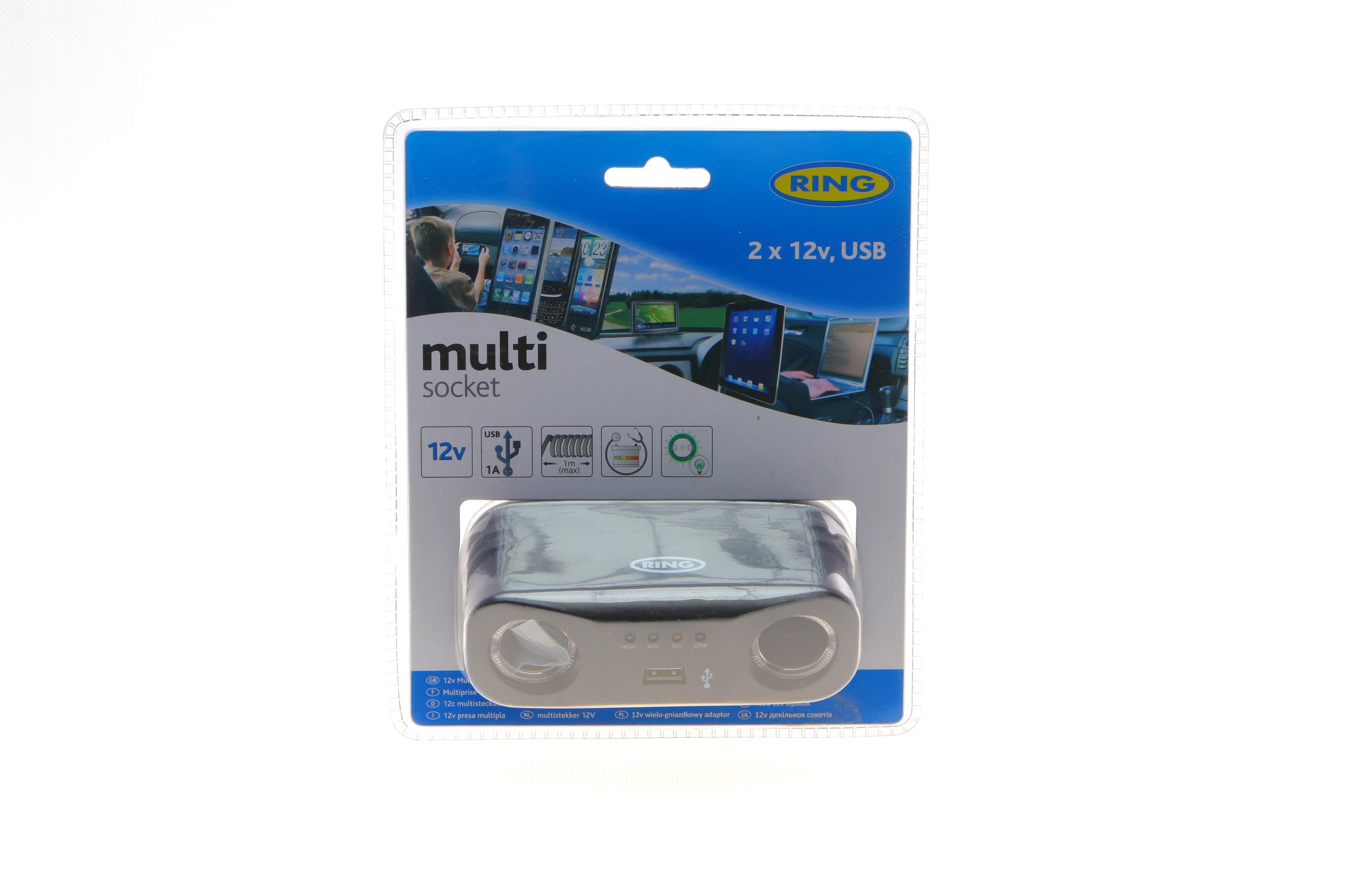 Розгалужувач прикурювача (індикатор батареї) (2x12/1xUSB)