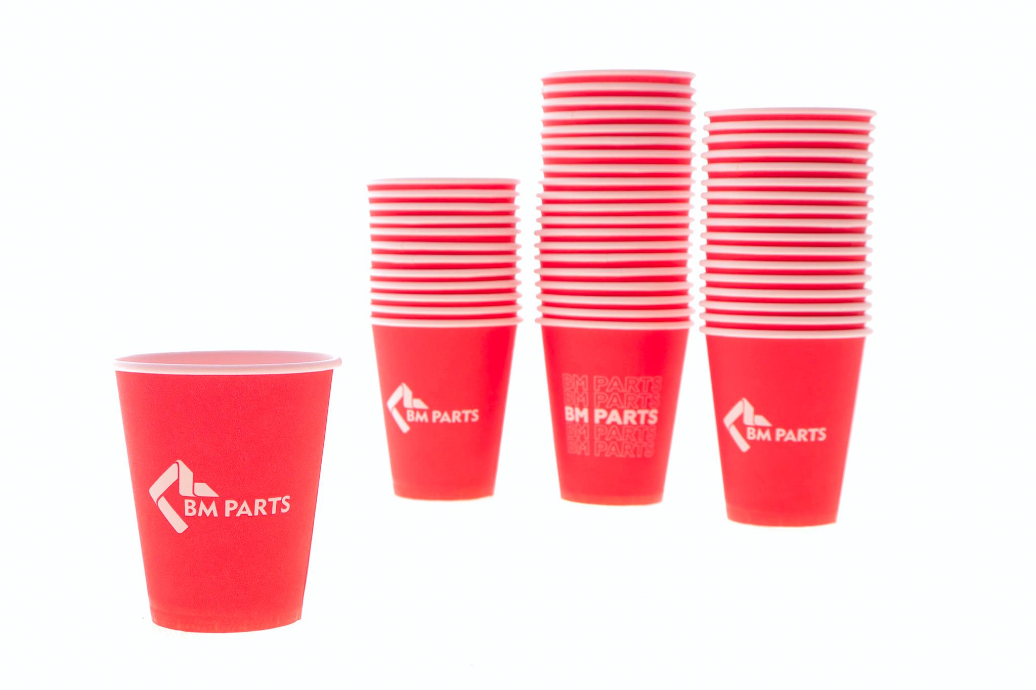 Стаканчик для кави паперовий (50 шт.) BM Parts, червоний