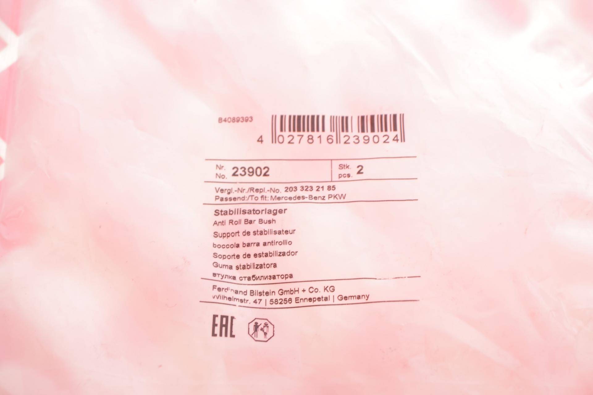 Втулка стабілізатора (переднього) MB C-class (W203) 00-07 (d=21mm)