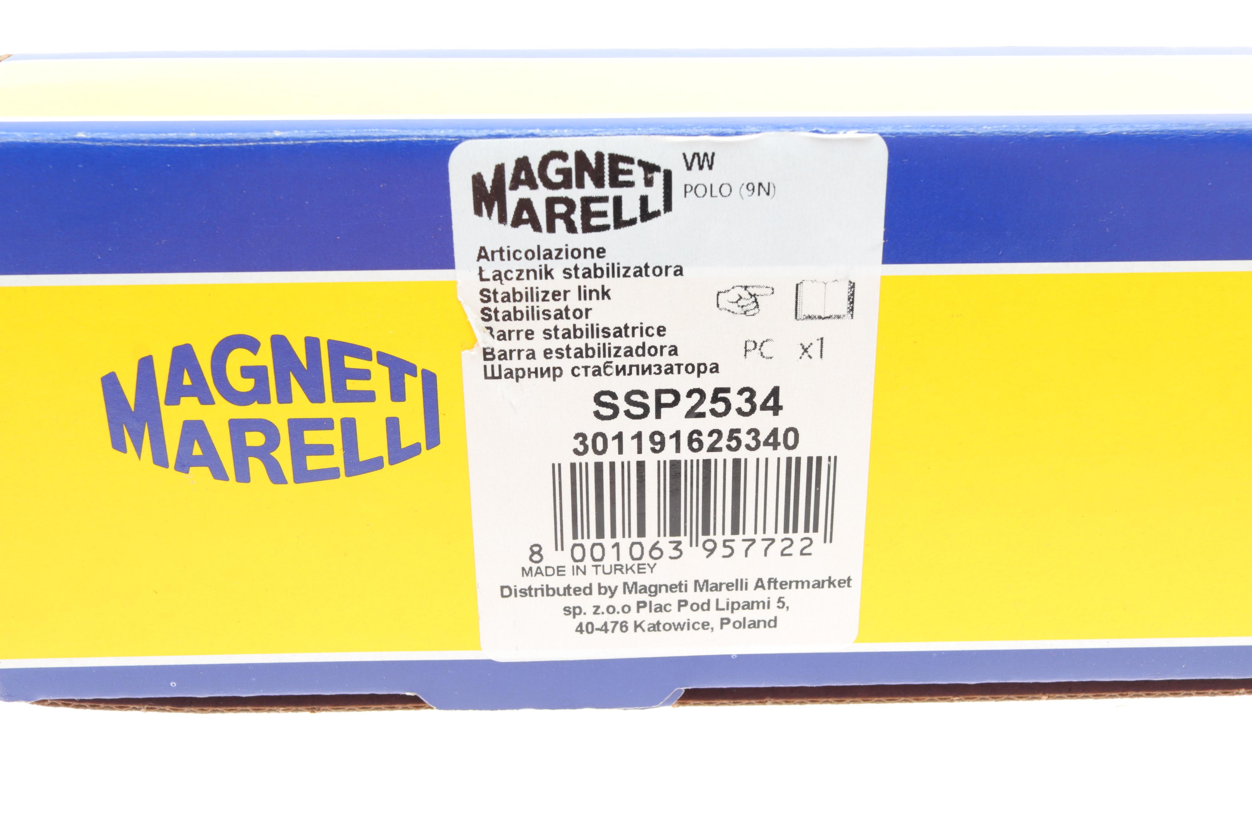 Тяга стабілізатора (переднього) Skoda Fabia 99-/Roomster 06-15/Rapid 12-/VW Polo 01- (SSP2534)