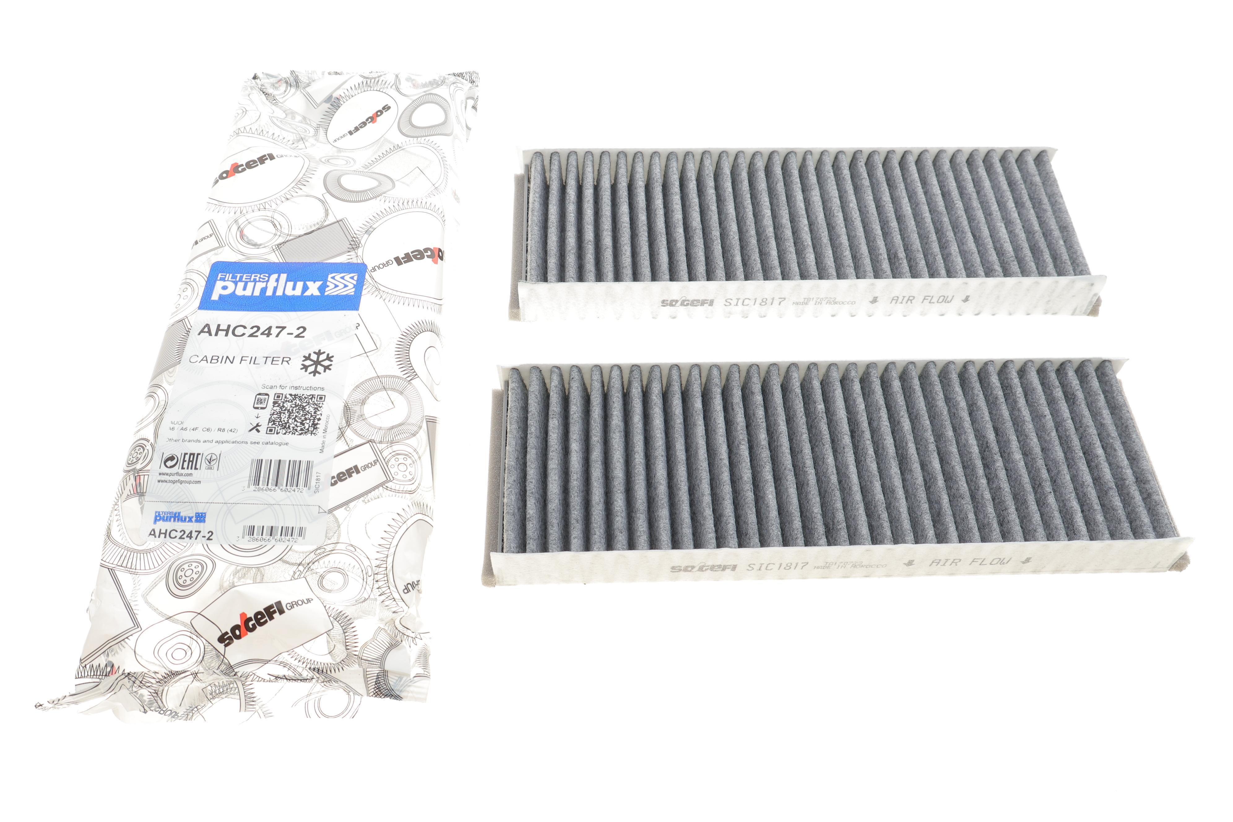 Фільтр салону Audi A6 2.0/2.7TDI 04- (вугільний) (к-кт 2 шт.)