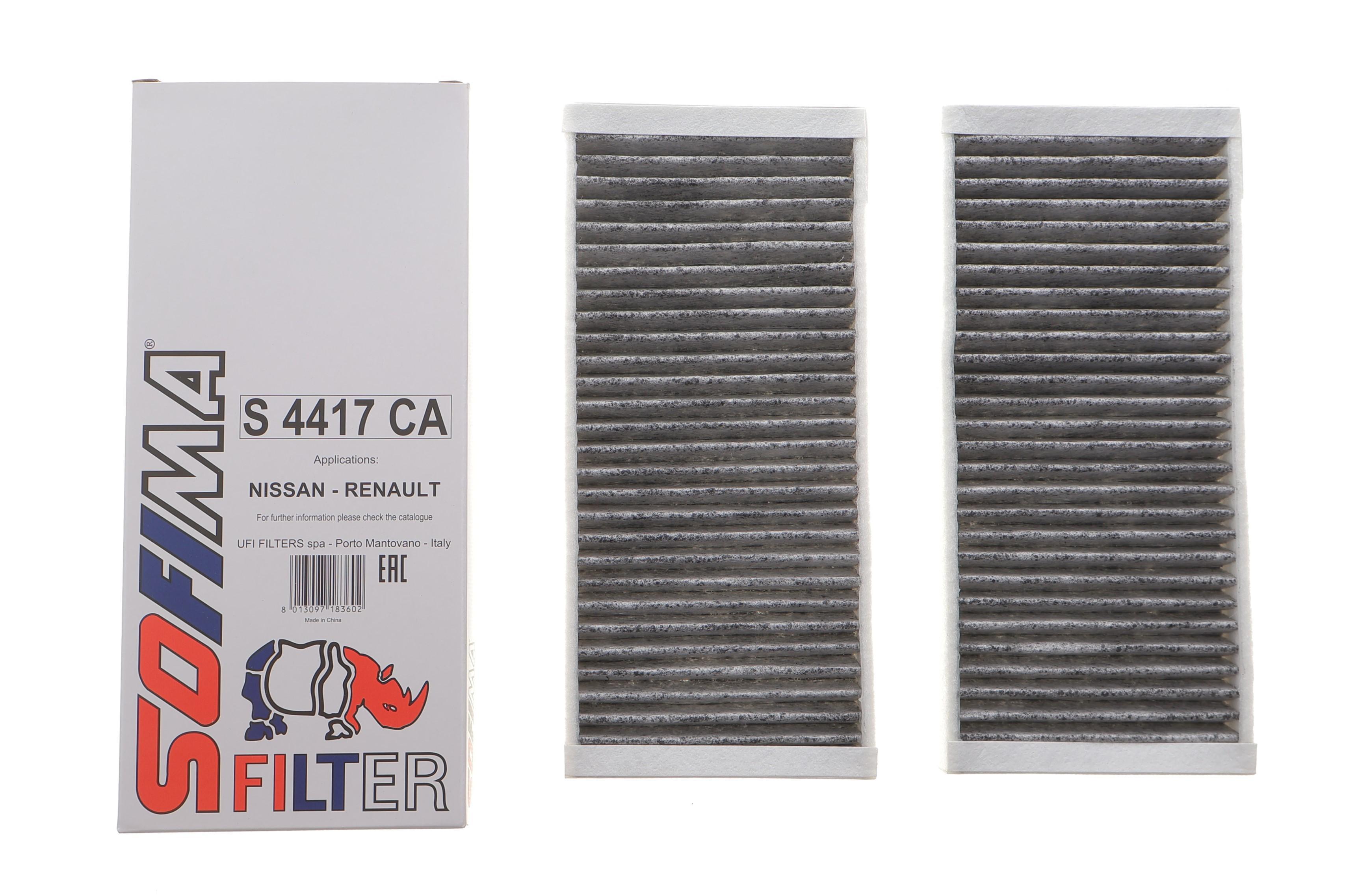 Фільтр салону Renault Kangoo 08-/ Master 10- (вугільний) (к-кт 2шт)