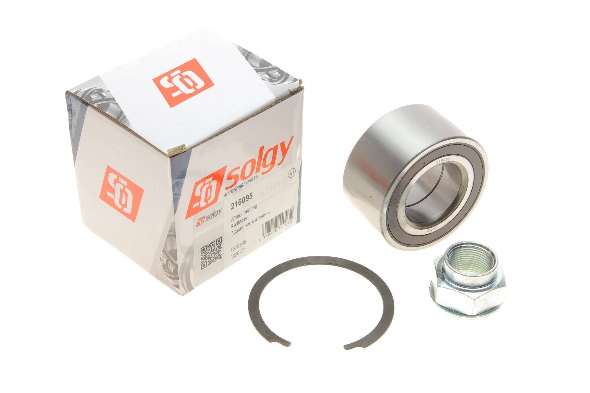 Підшипник маточини (передньої) Fiat Doblo 01- (+ABS) (37x72x37) (к-кт)