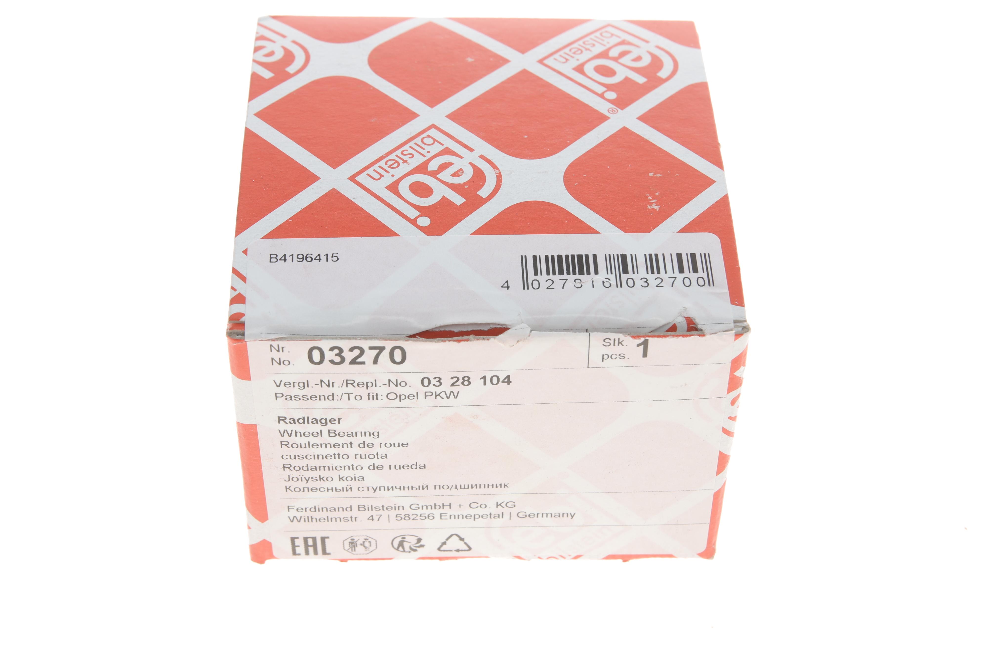 Підшипник маточини (передньої) Opel Astra F/Corsa A/Kadett E/Vectra A -98