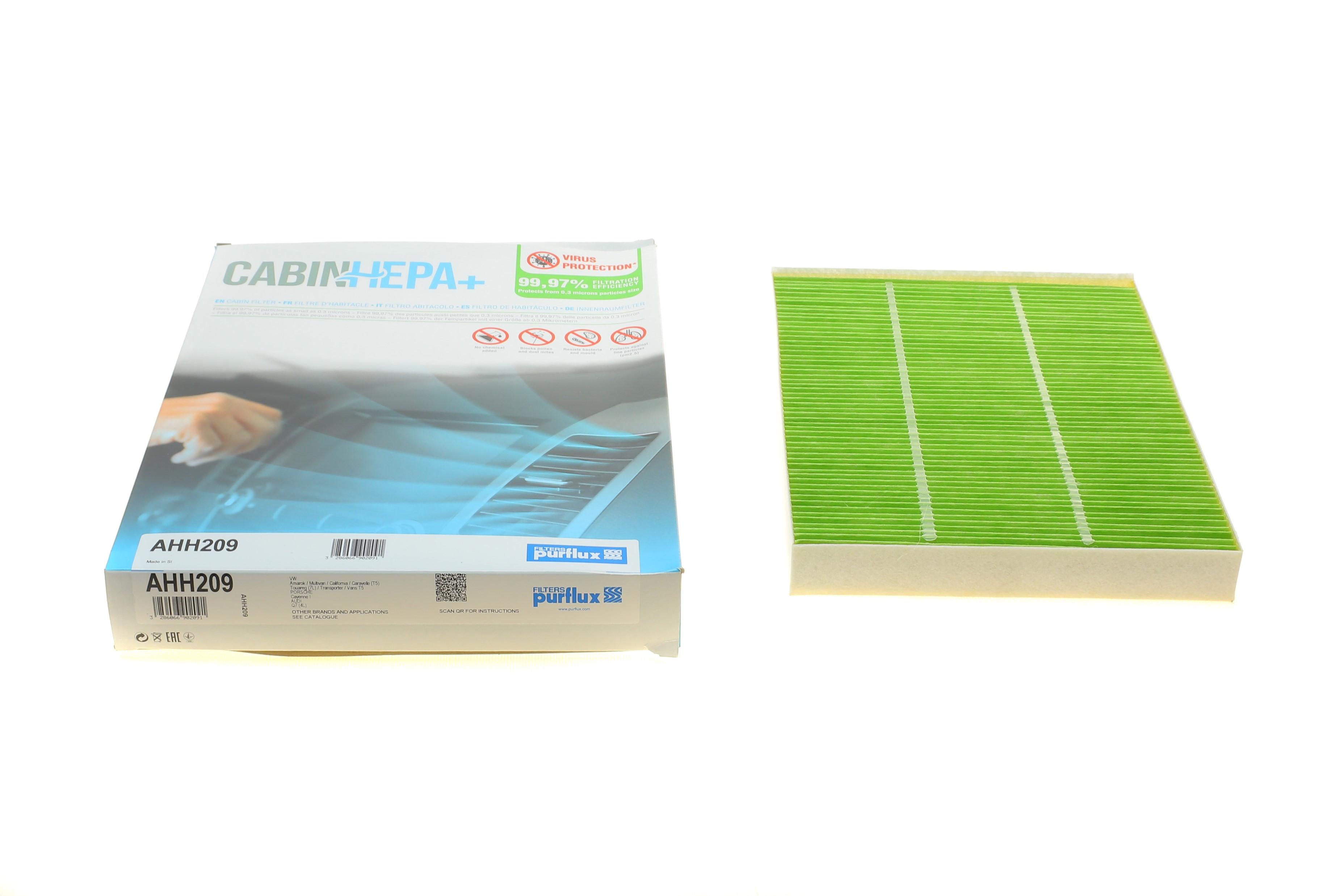 Фільтр салону VW T5 03- (антиалергенний, захист від вірусів) CabinHepa+