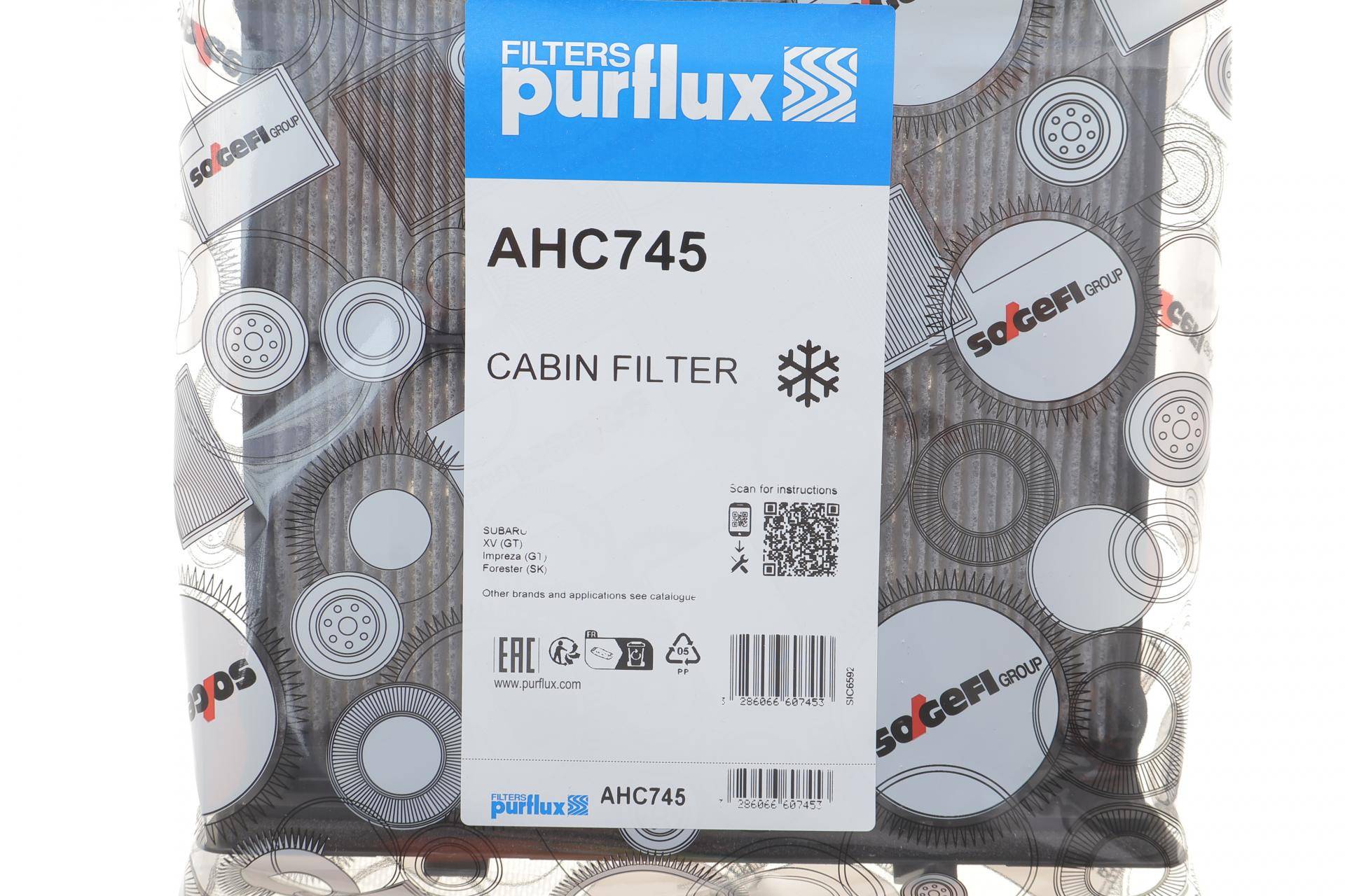 Фільтр салону Subaru Forester/Impreza/XV 16- (вугільний)