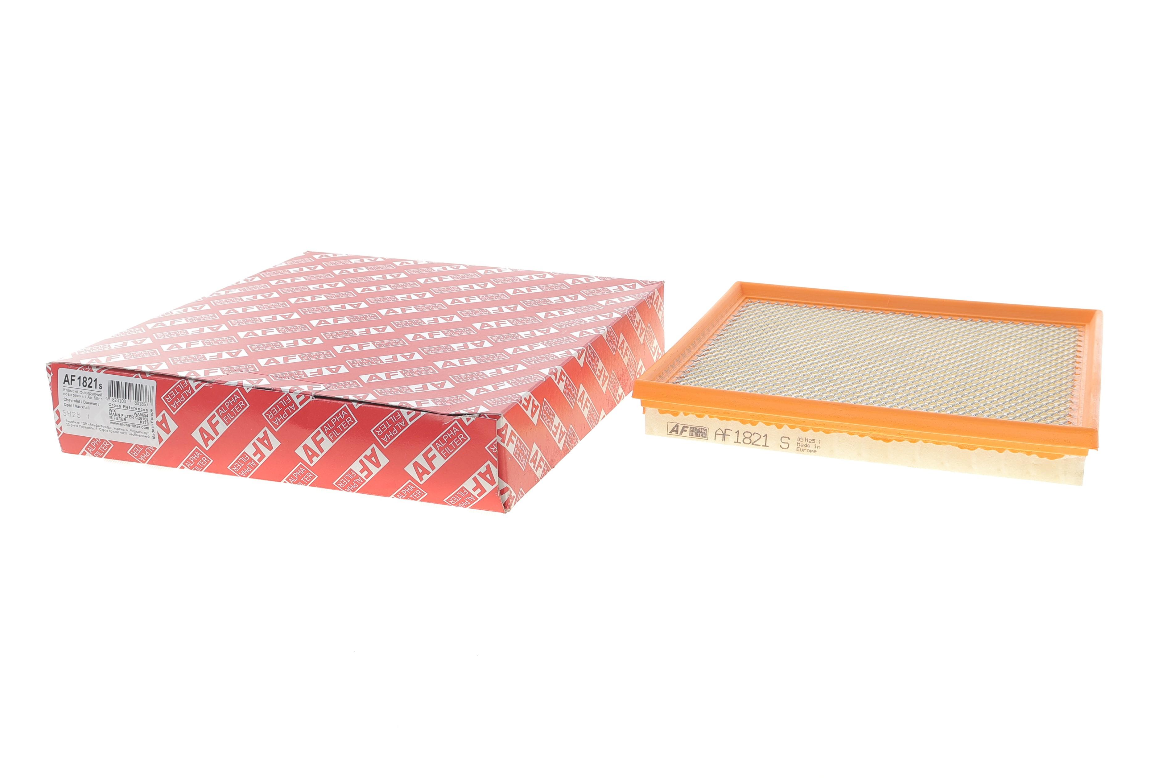 Фільтр повітряний Chevrolet Cruze/Orlando 1.6/1.8 09-/Opel Astra J 1.4-1.6 16V 09-15 (з сіткою)