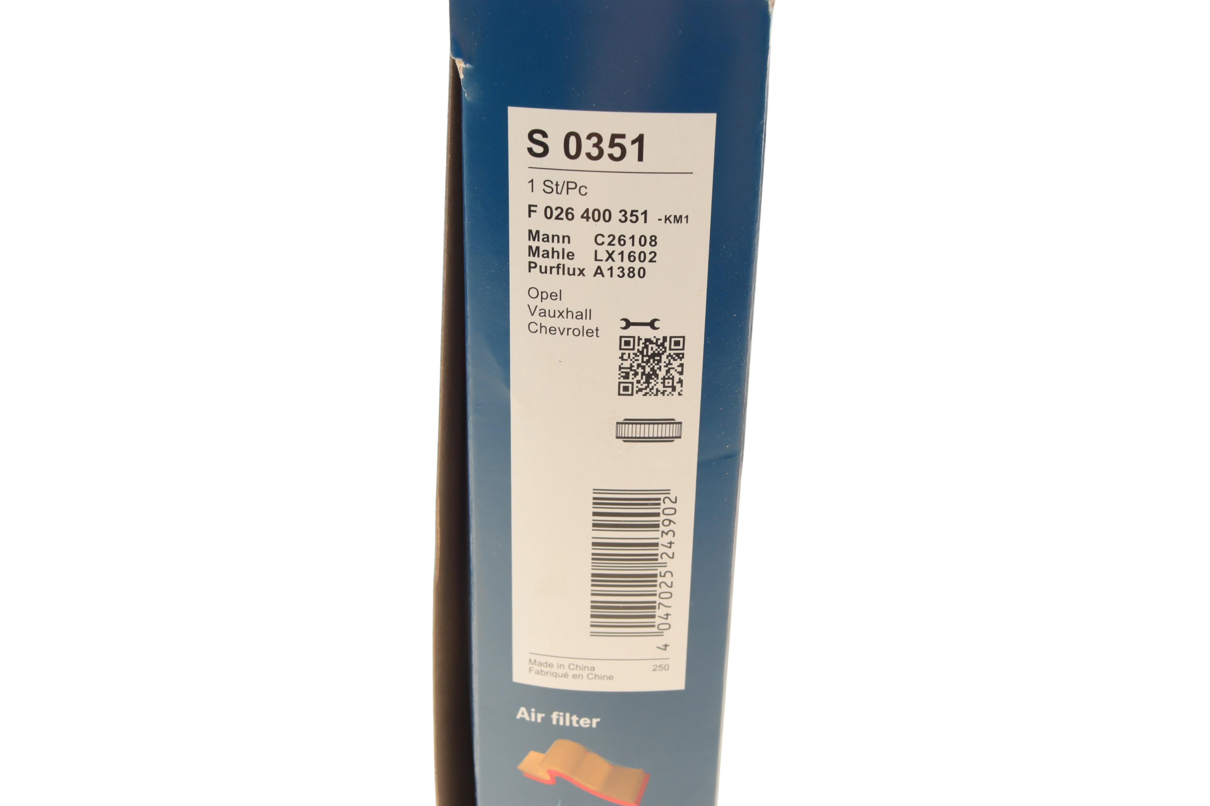 Фільтр повітряний Opel Astra J 09-