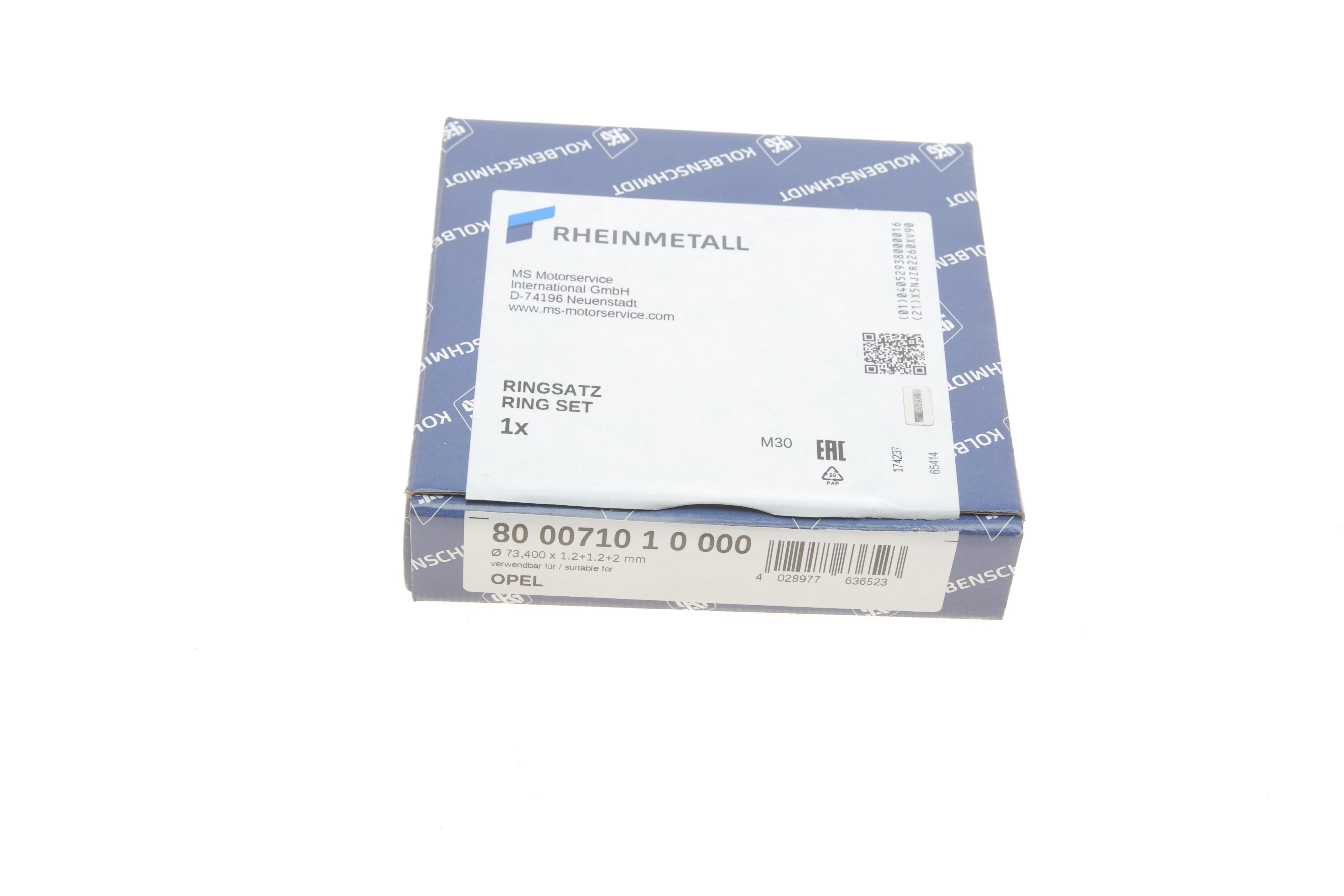 Кільця поршневі Opel Combo 1.4i 04- (73.40mm/STD) (1.2-1.2-2)