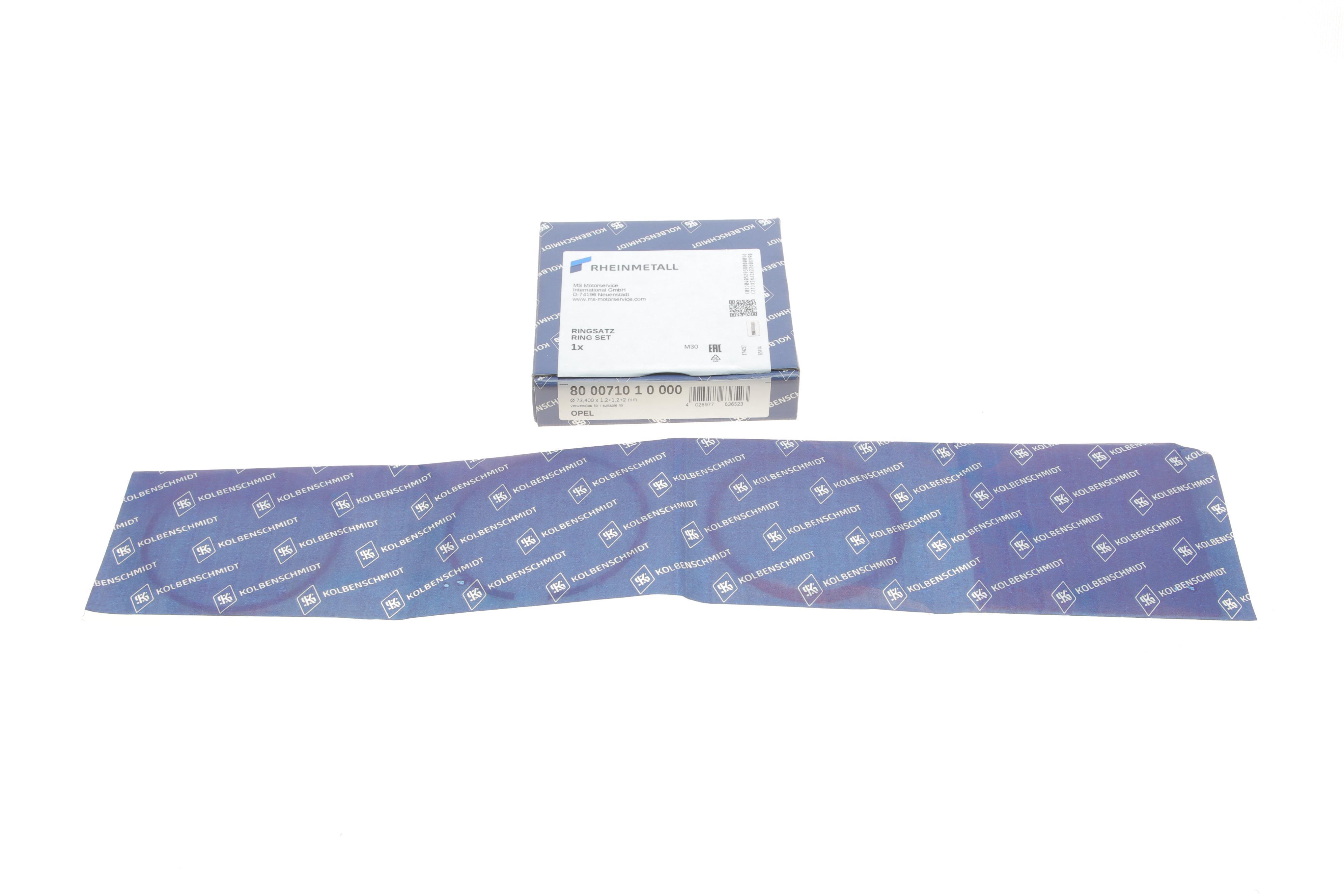 Кільця поршневі Opel Combo 1.4i 04- (73.40mm/STD) (1.2-1.2-2)