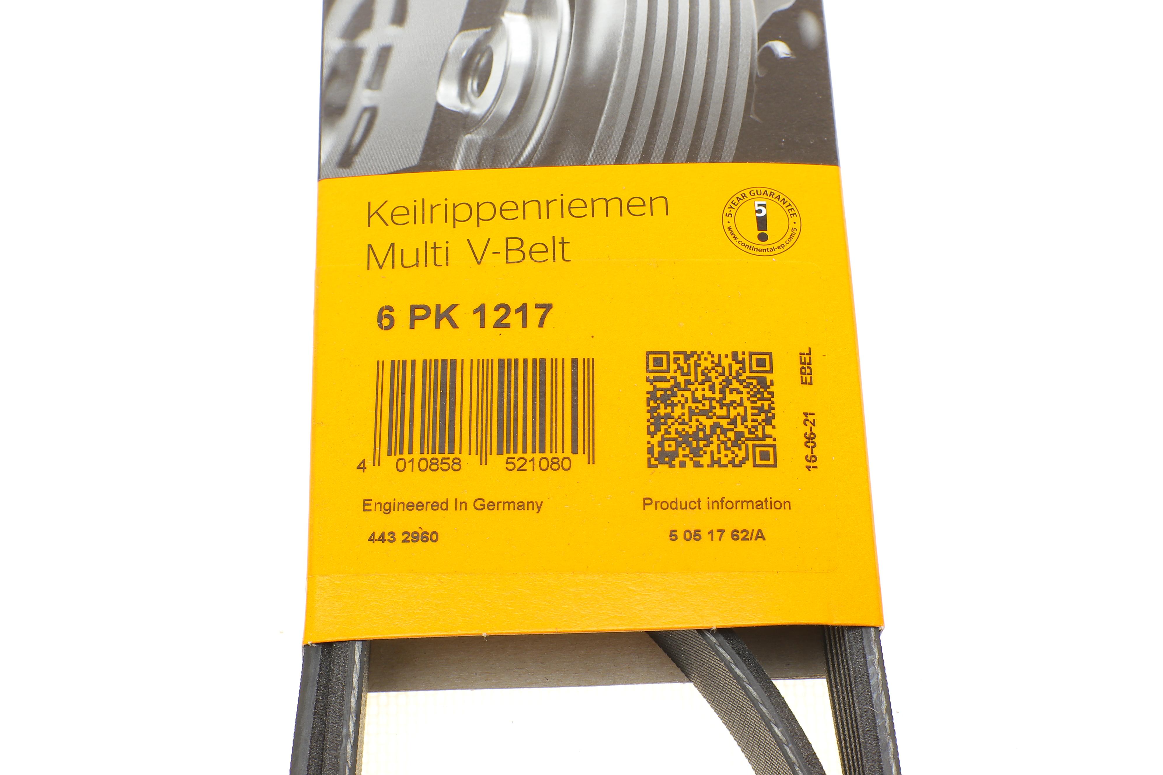 Ремінь генератора Fiat Scudo/Peugeot Expert 2.0MJTD/HDi 07- (+AC)