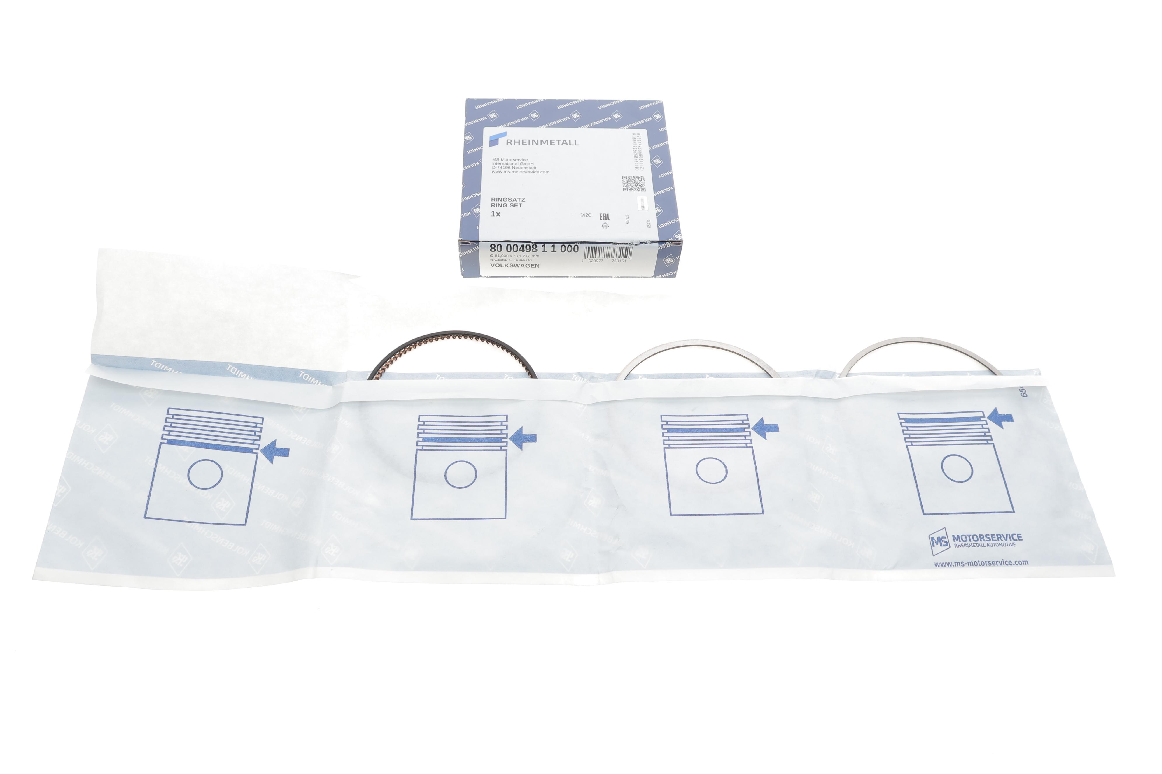 Кільця поршневі VW Caddy III/ Golf/Passat 1.6 04- ALZ/BGU/AHL/BFQ (81.00mm/STD) (1-1.2-2)