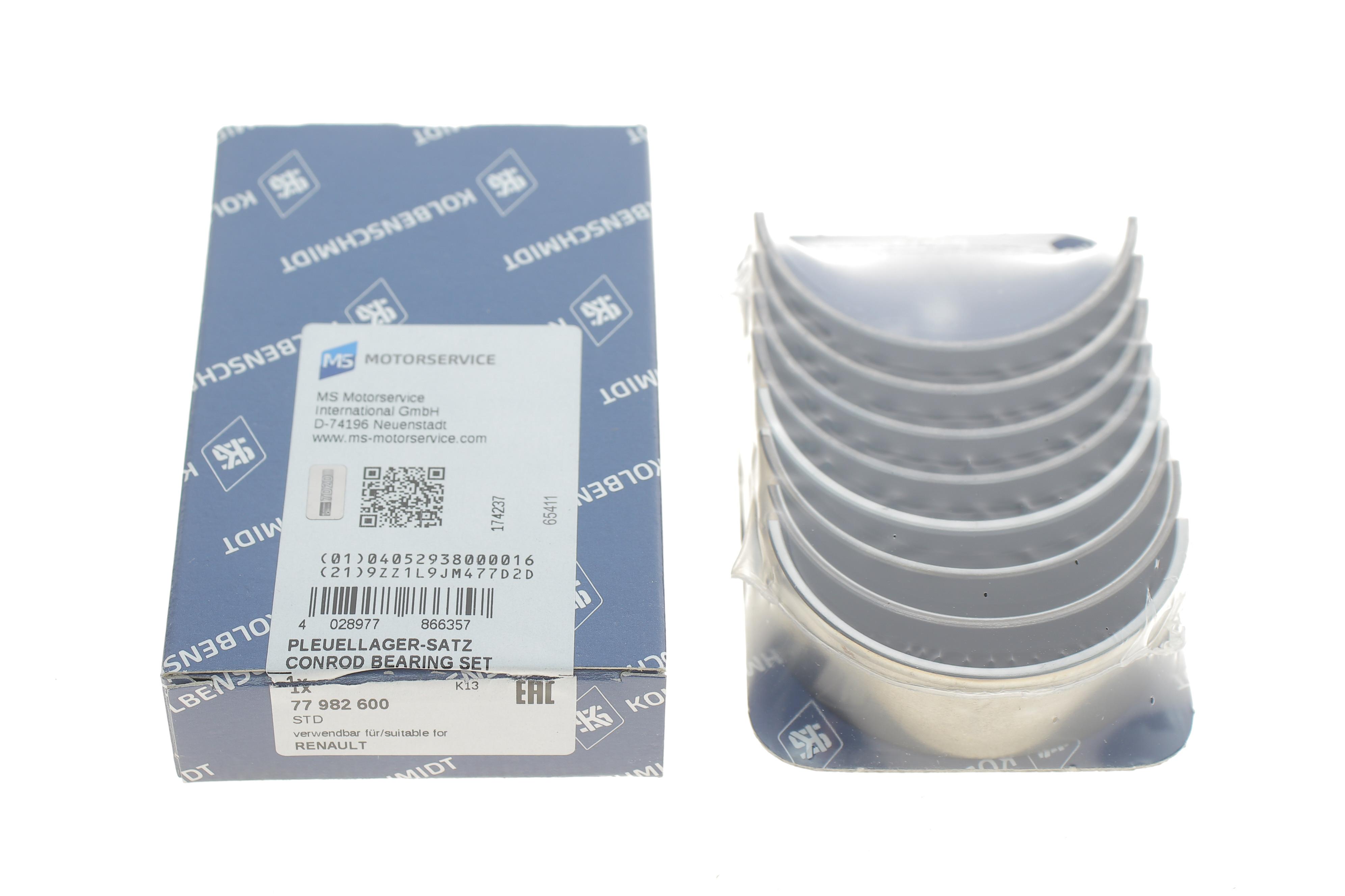 Вкладиші шатунні Renault Master/Opel Movano 2.3dCi 10- (к-кт 8шт)