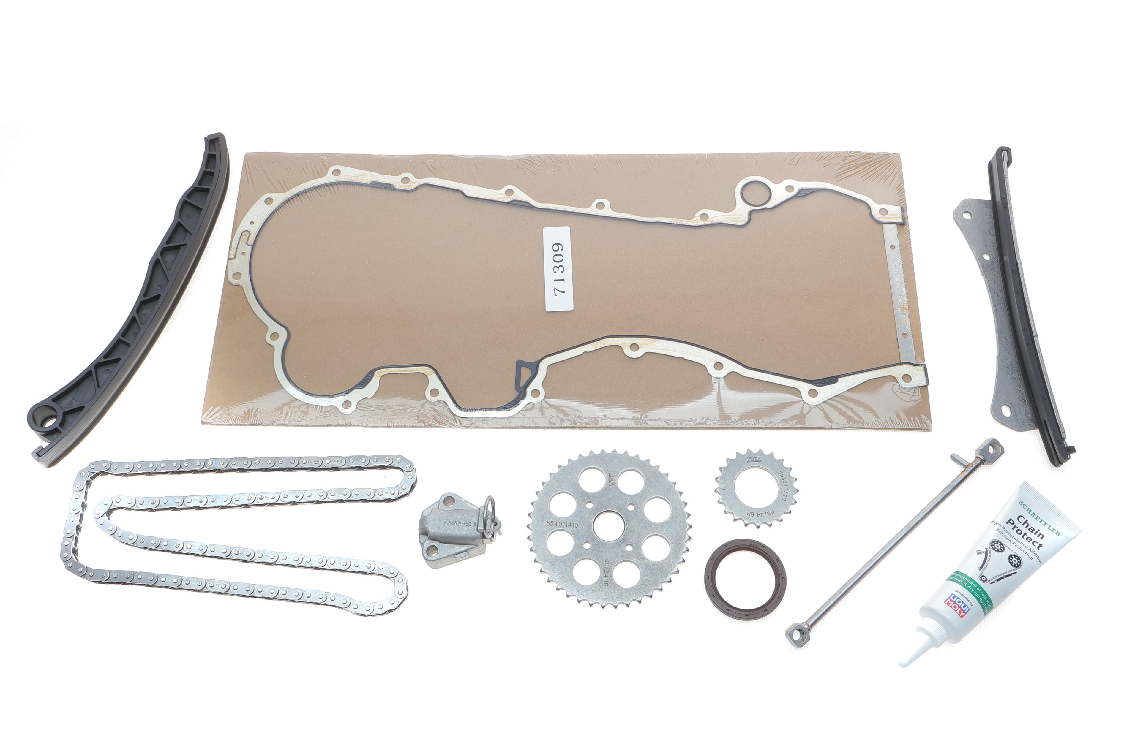 Комплект ланцюга ГРМ Fiat Doblo 1.3JTD/D Multijet 04- 51/55/62/66kw, (ланцюг INA)