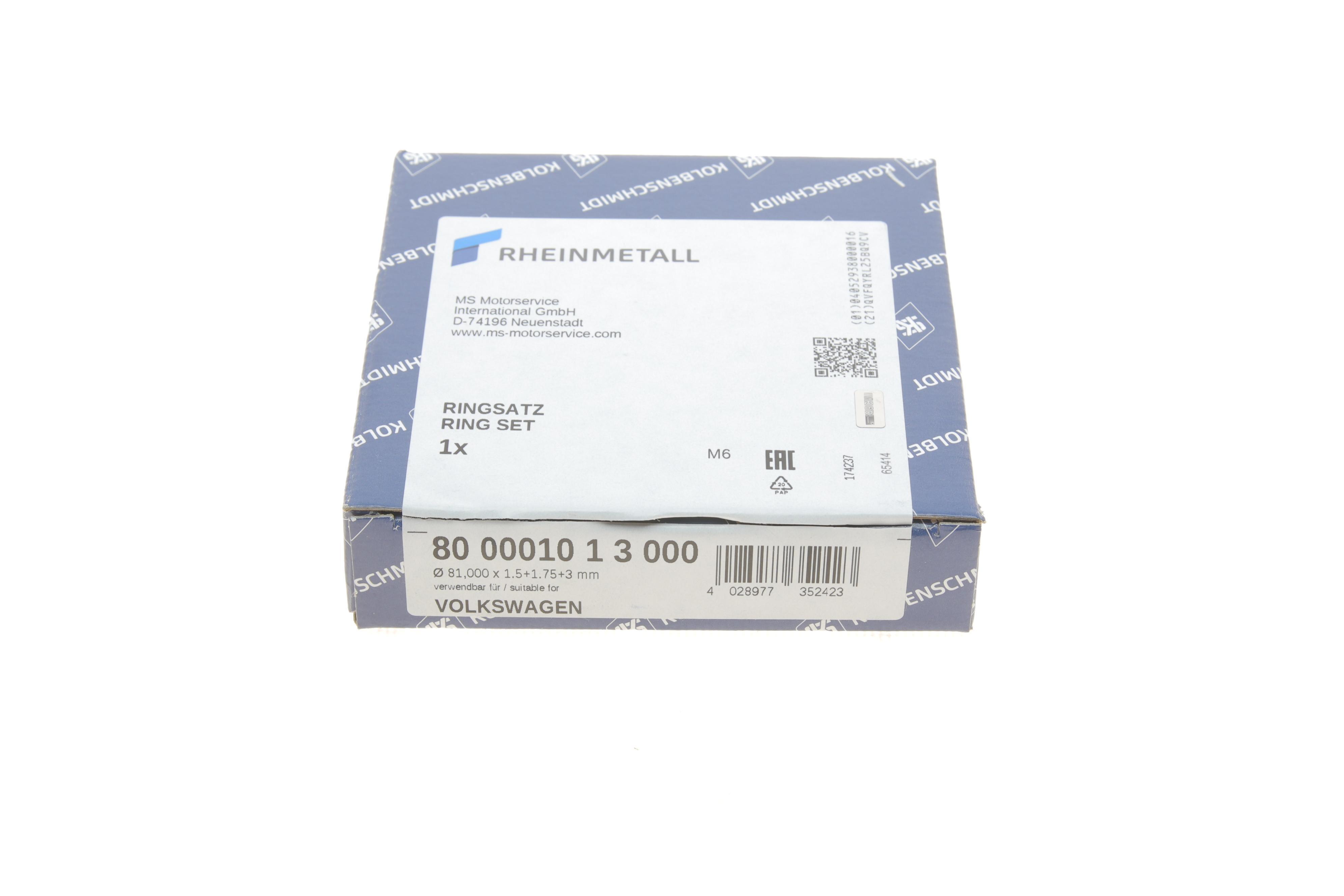 Кільця поршневі VW Caddy/Golf/Passat 1.6/1.8/2.2i 83- (81.01mm/STD) (1.5-1.75-3)