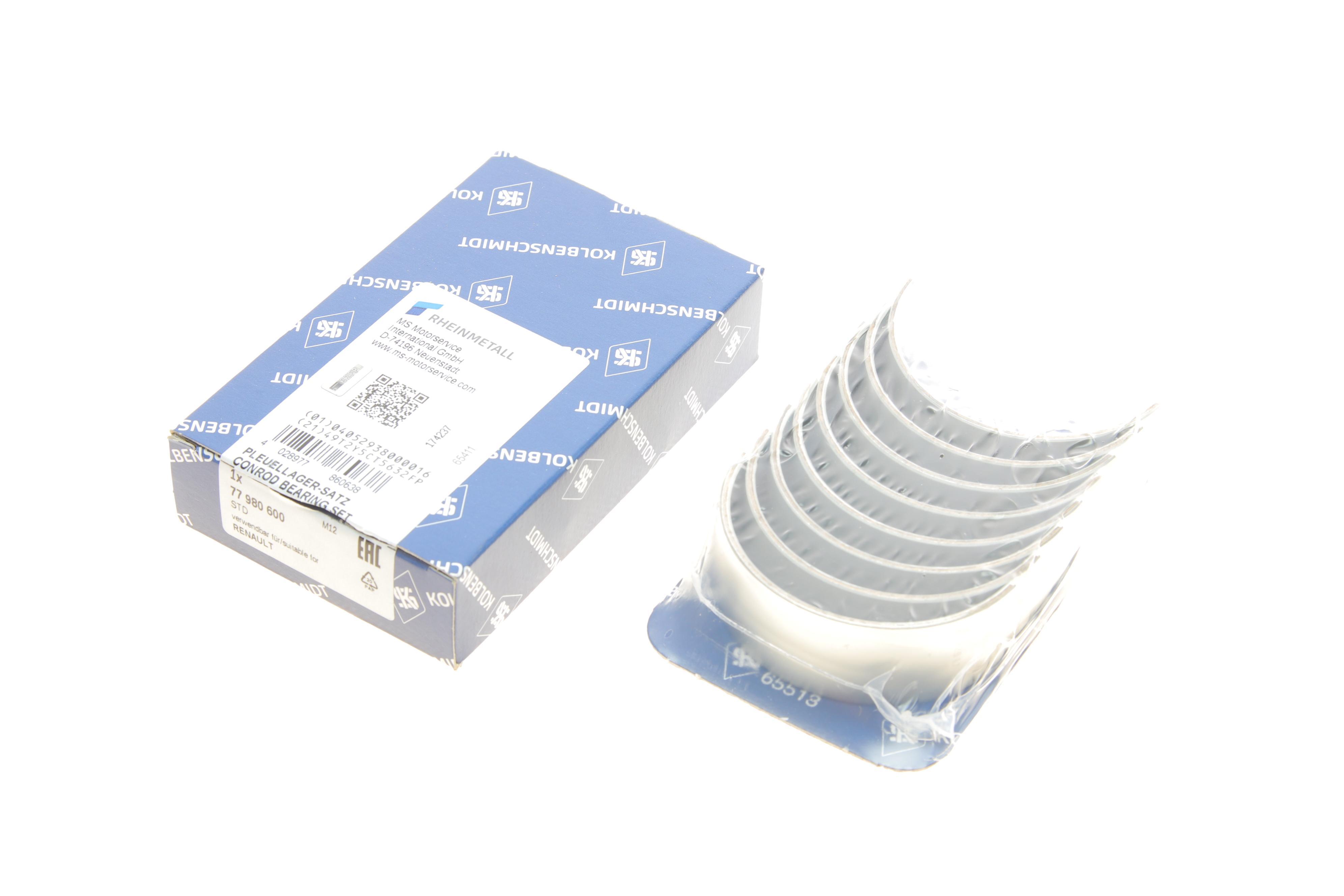 Вкладиші шатунні Renault Master II/Opel Movano 2.2/2.5DCI 00- (STD) (к-кт 8шт)