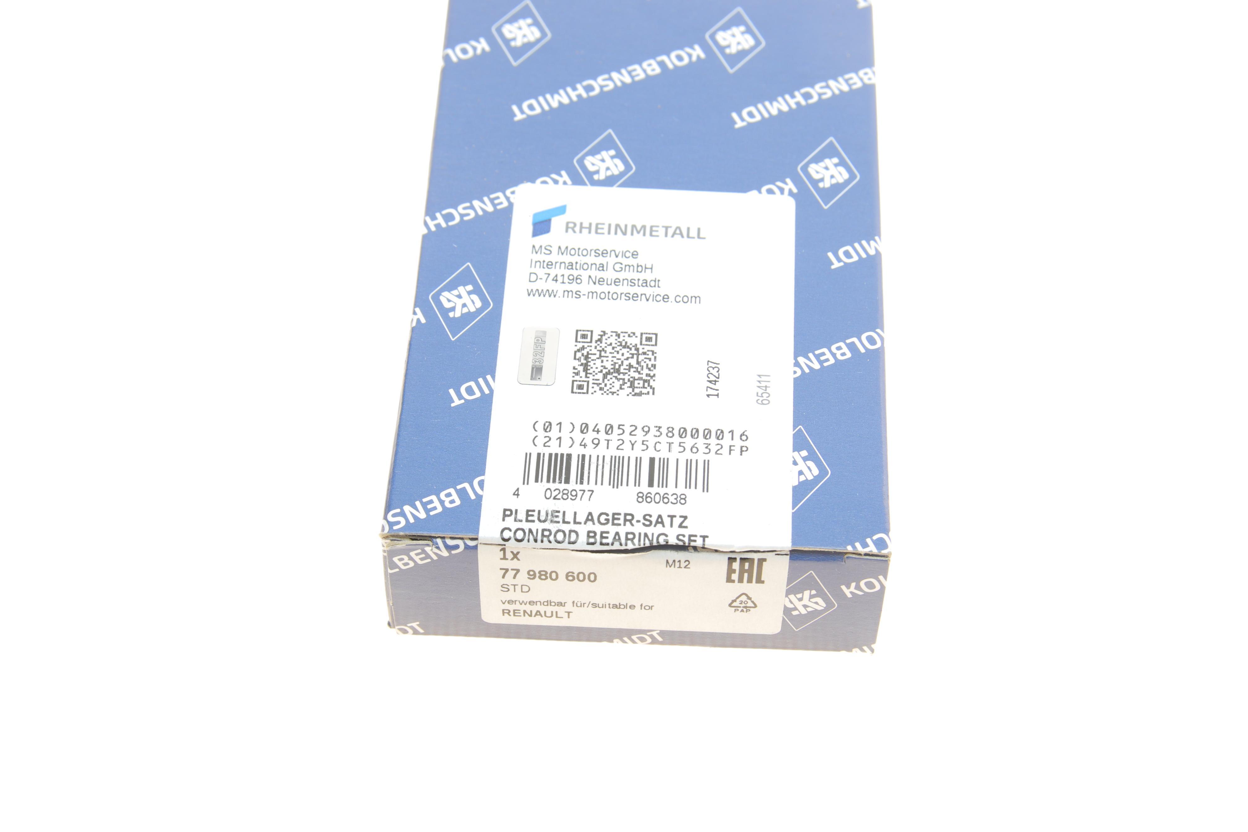 Вкладиші шатунні Renault Master II/Opel Movano 2.2/2.5DCI 00- (STD) (к-кт 8шт)