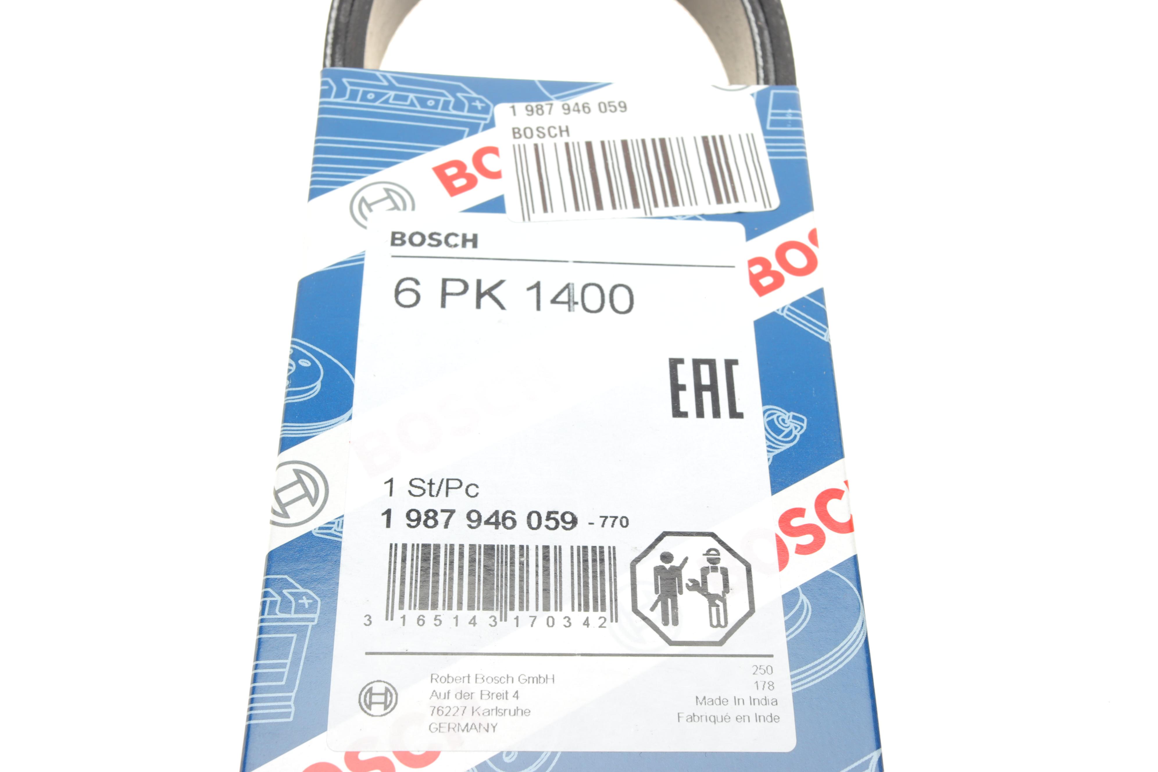 Ремінь поліклиновий генератора Renault Kangoo 1.9D 98- (6PK1400)