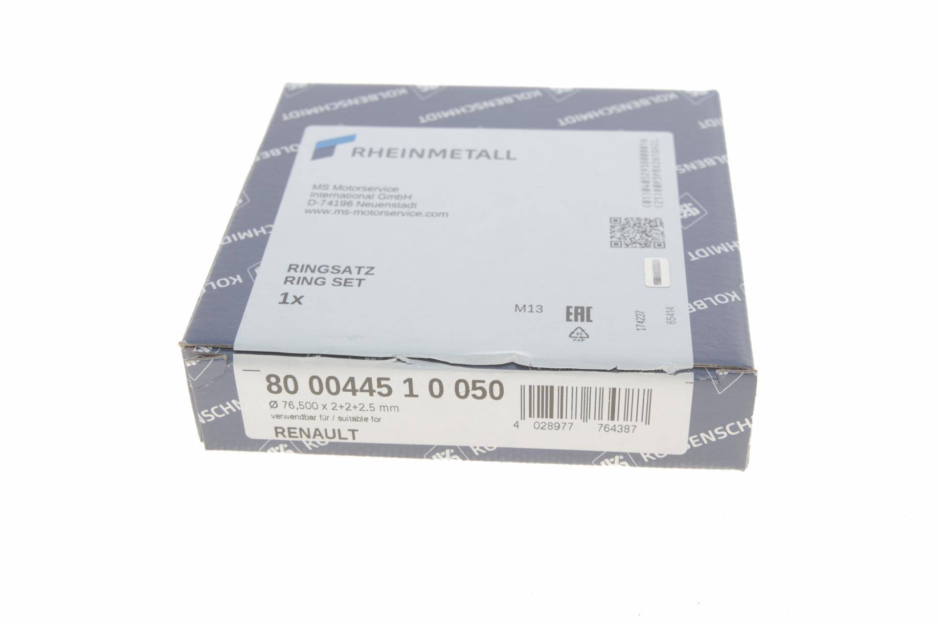 Кільця поршневі Renault Kangoo 1.5dCi 02- (76.50mm/+0.5)