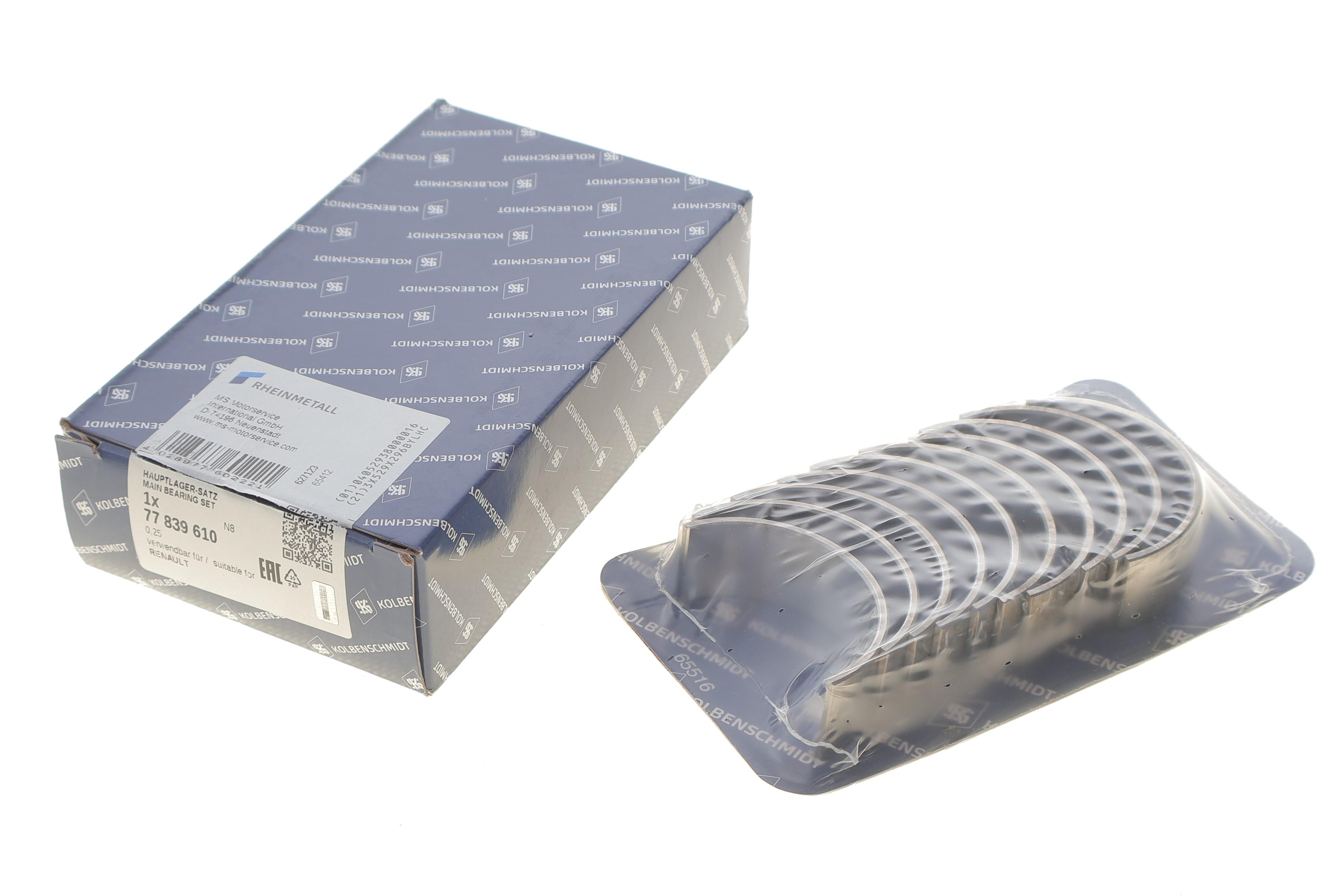 Вкладиші корінні Renault Kangoo 1.5dCi 01- (+0.25)