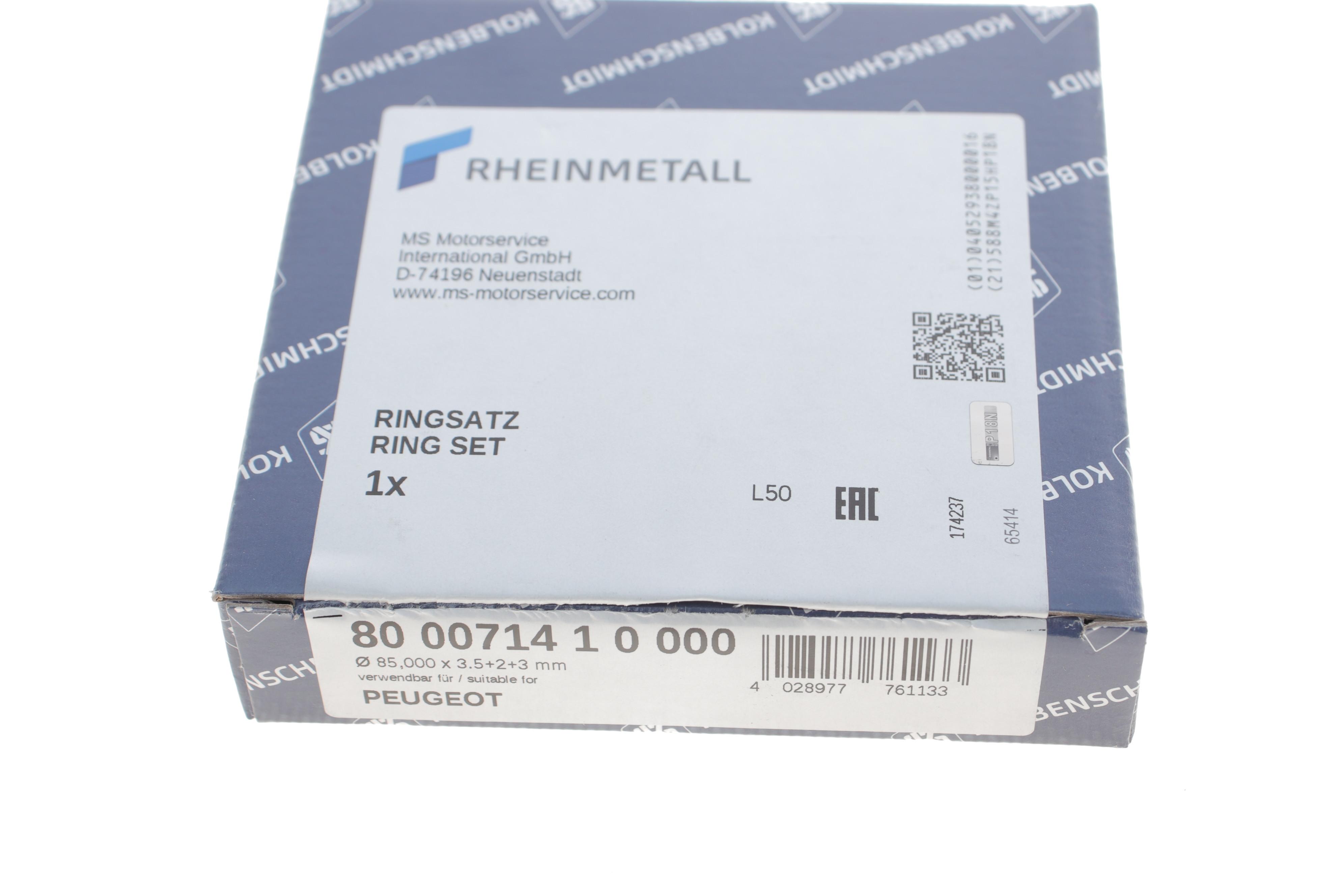 Кільця поршневі Citroen Berlingo 2.0HDI (85.00mm/STD) (3.5-2-3)