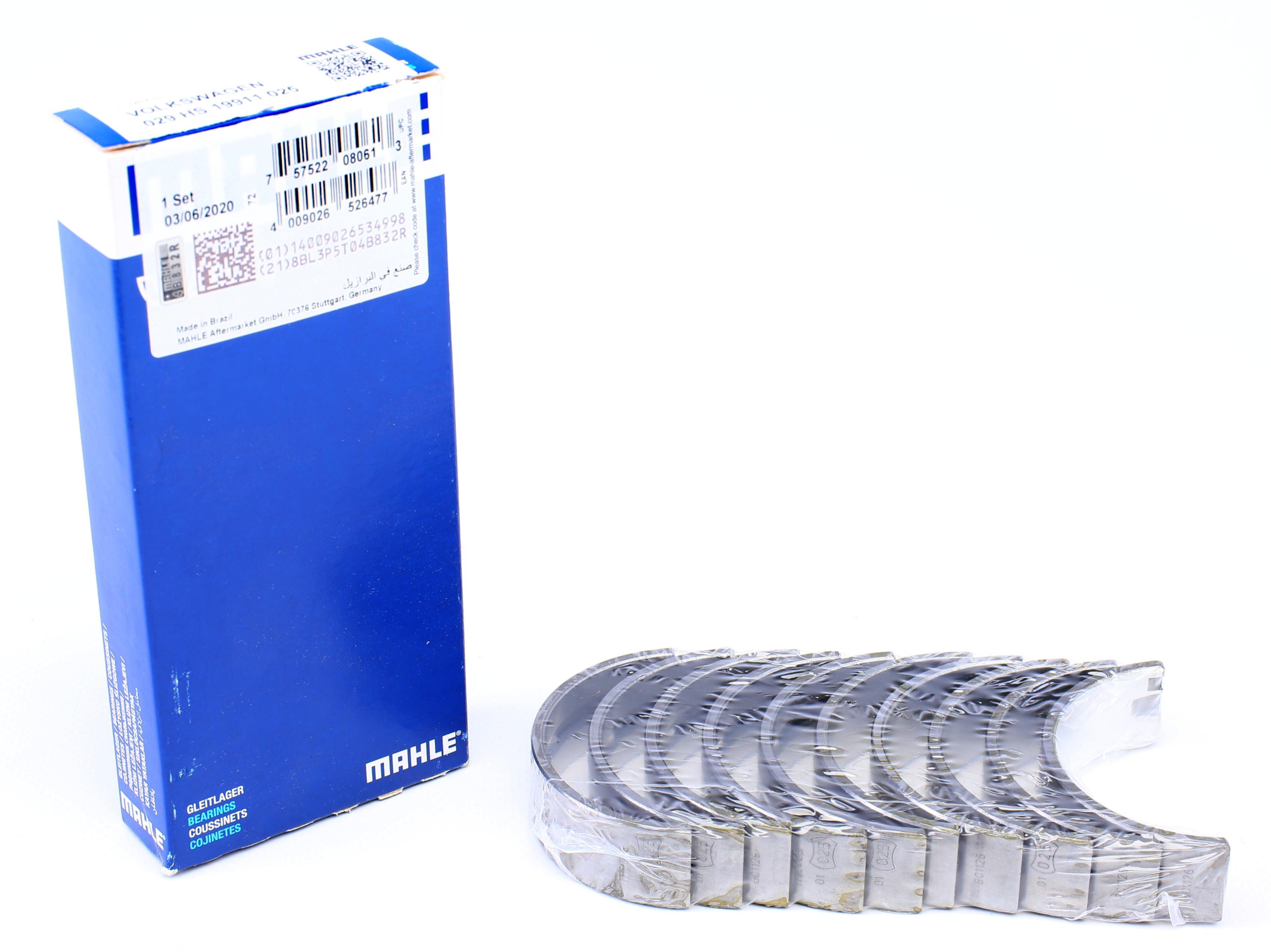 Вкладиші корінні VW T5 1.9TDI (+0.25)