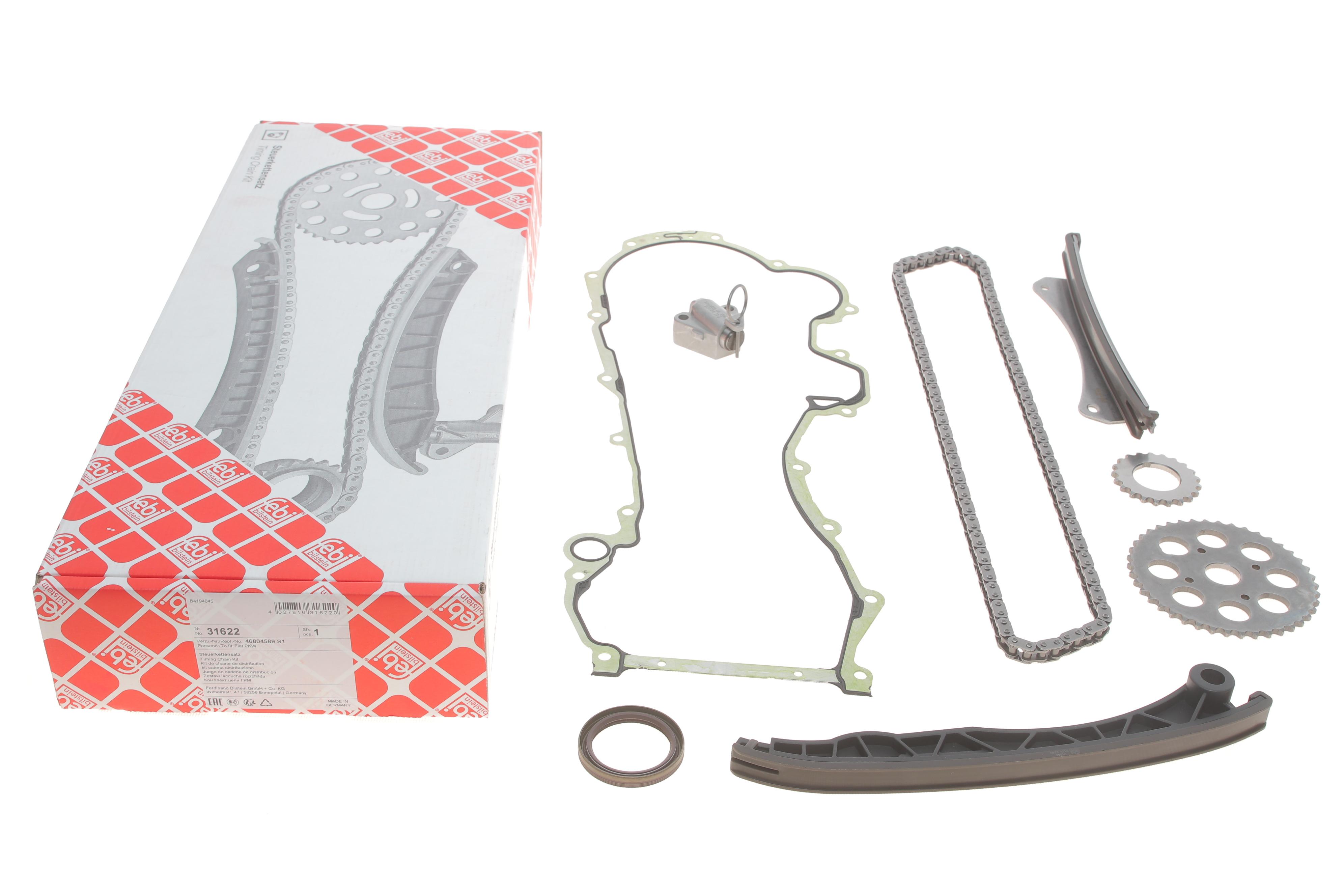 Комплект ланцюга ГРМ Fiat Doblo 1.3JTD (ланцюг, башмак, натяжник)