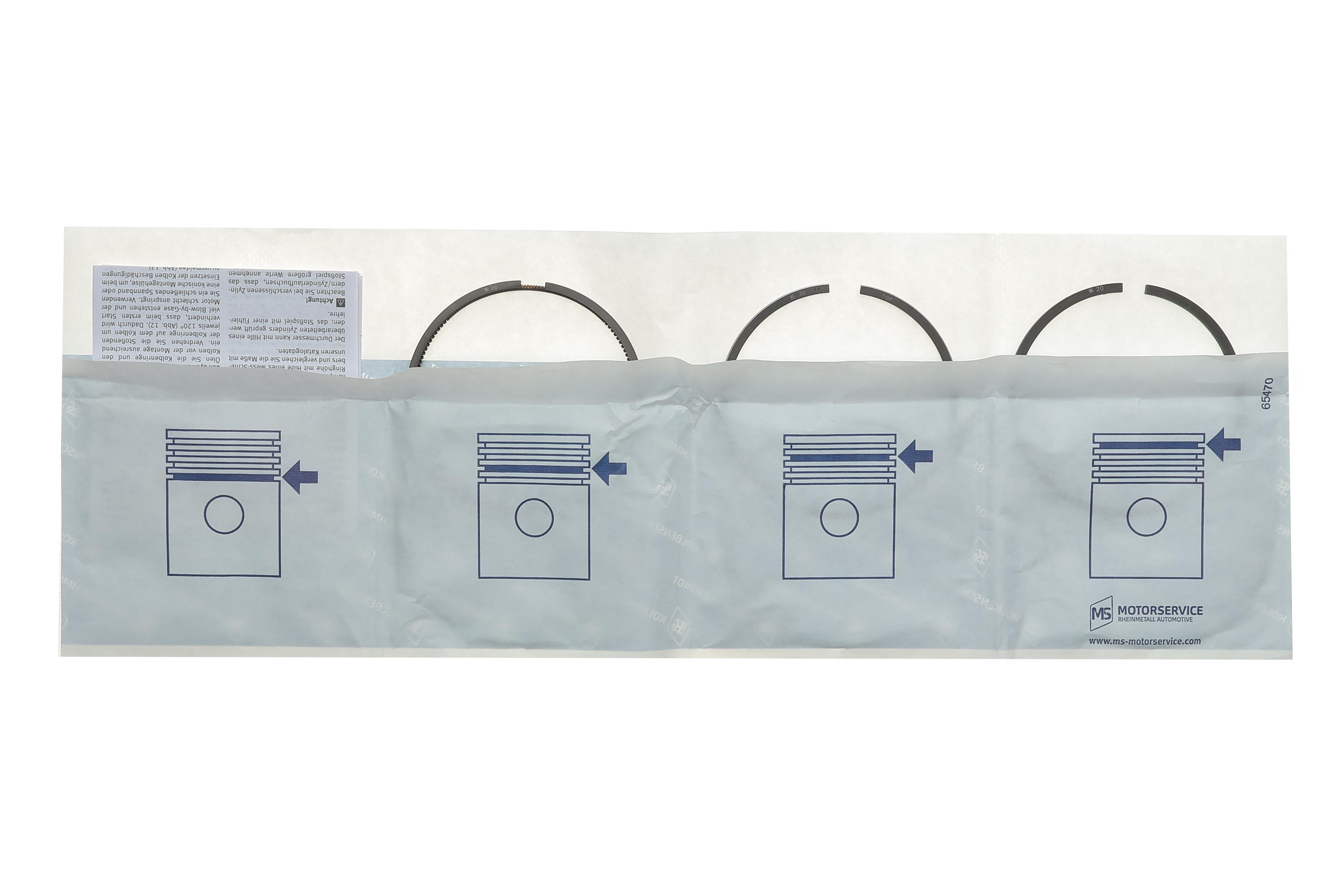 Кільця поршневі VW Caddy 1.9 TDI 04-10 (79.50mm/STD) (1.75-2-3)