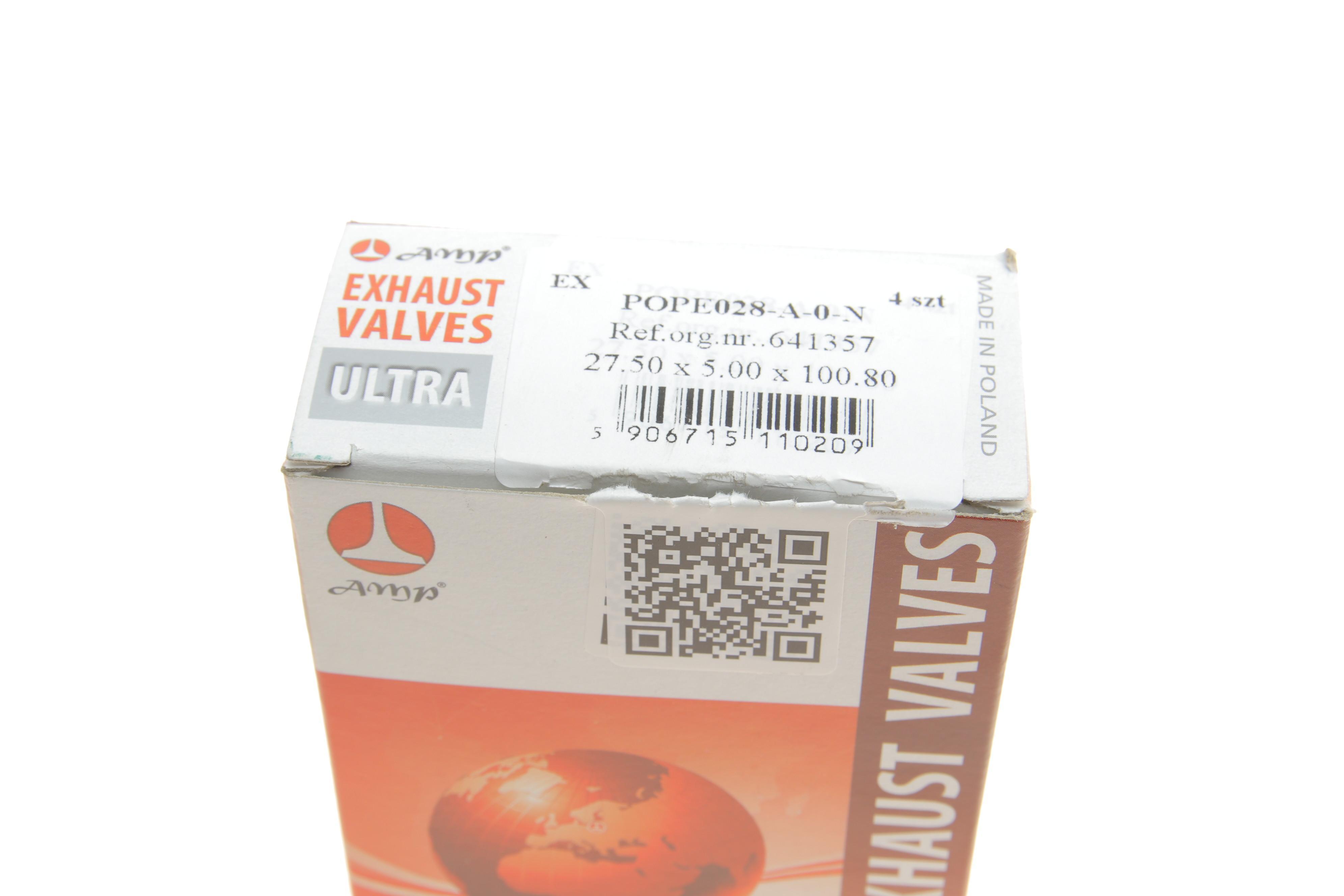 Клапан (випуск) Opel Astra G/H/Vectra B/Zafira A 1.8 16V 95-10 (27.5x5x100.8) (азотований)