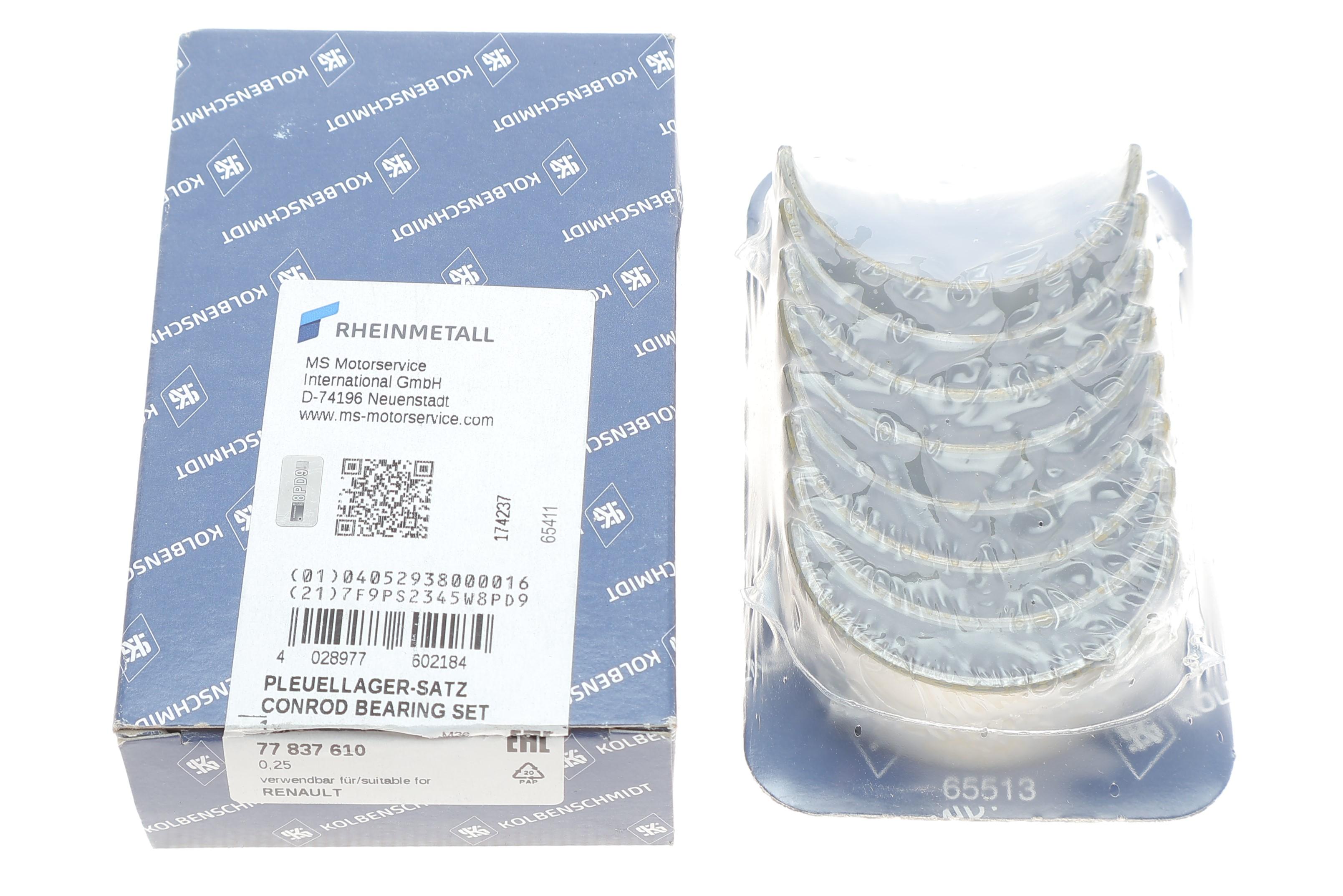 Вкладиші шатунні Renault Kangoo 1.5dci (+0.25)