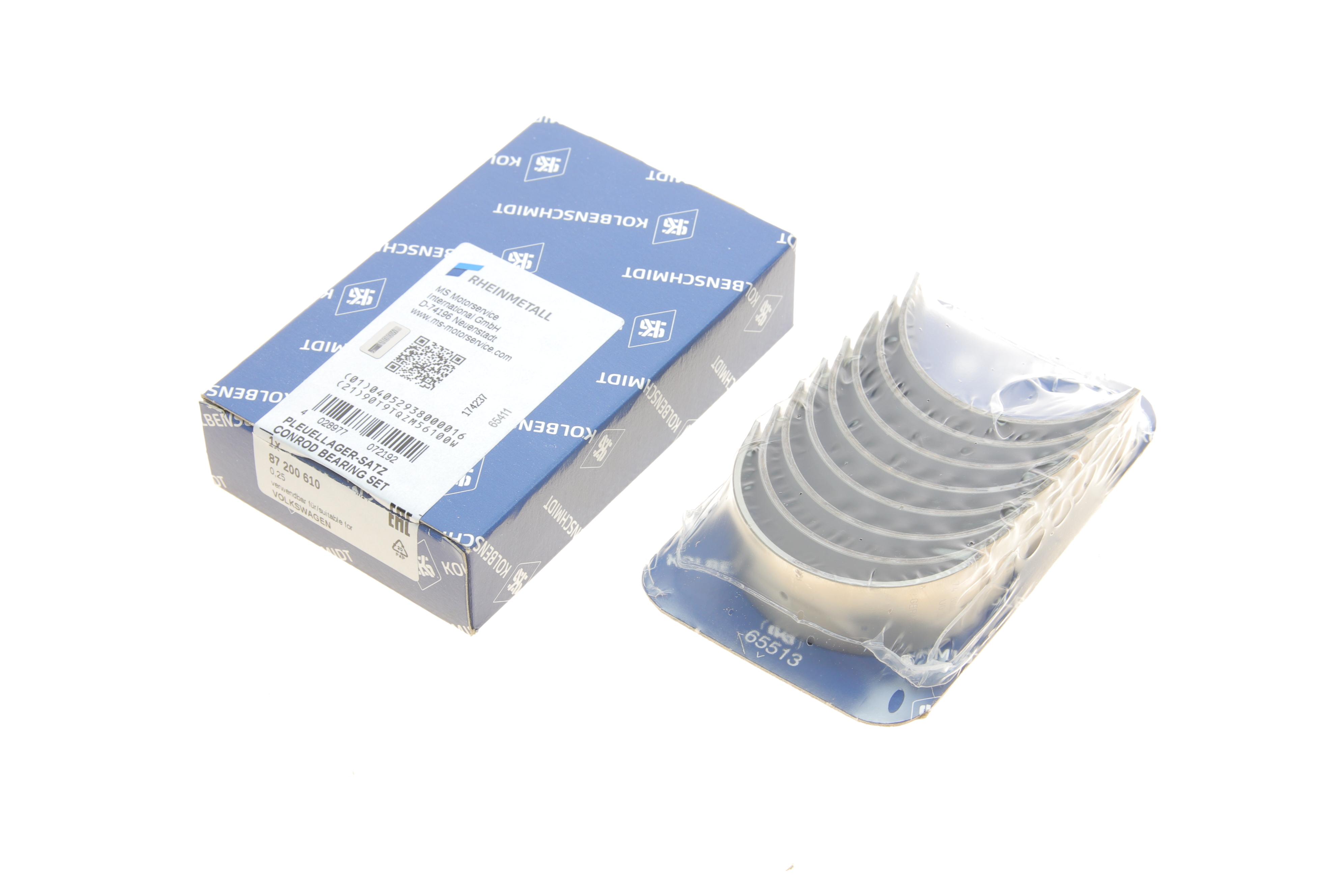 Вкладиші шатунні VW Golf/Passat/Caddy 1.6i/1.8i/2.0i (+0.25)