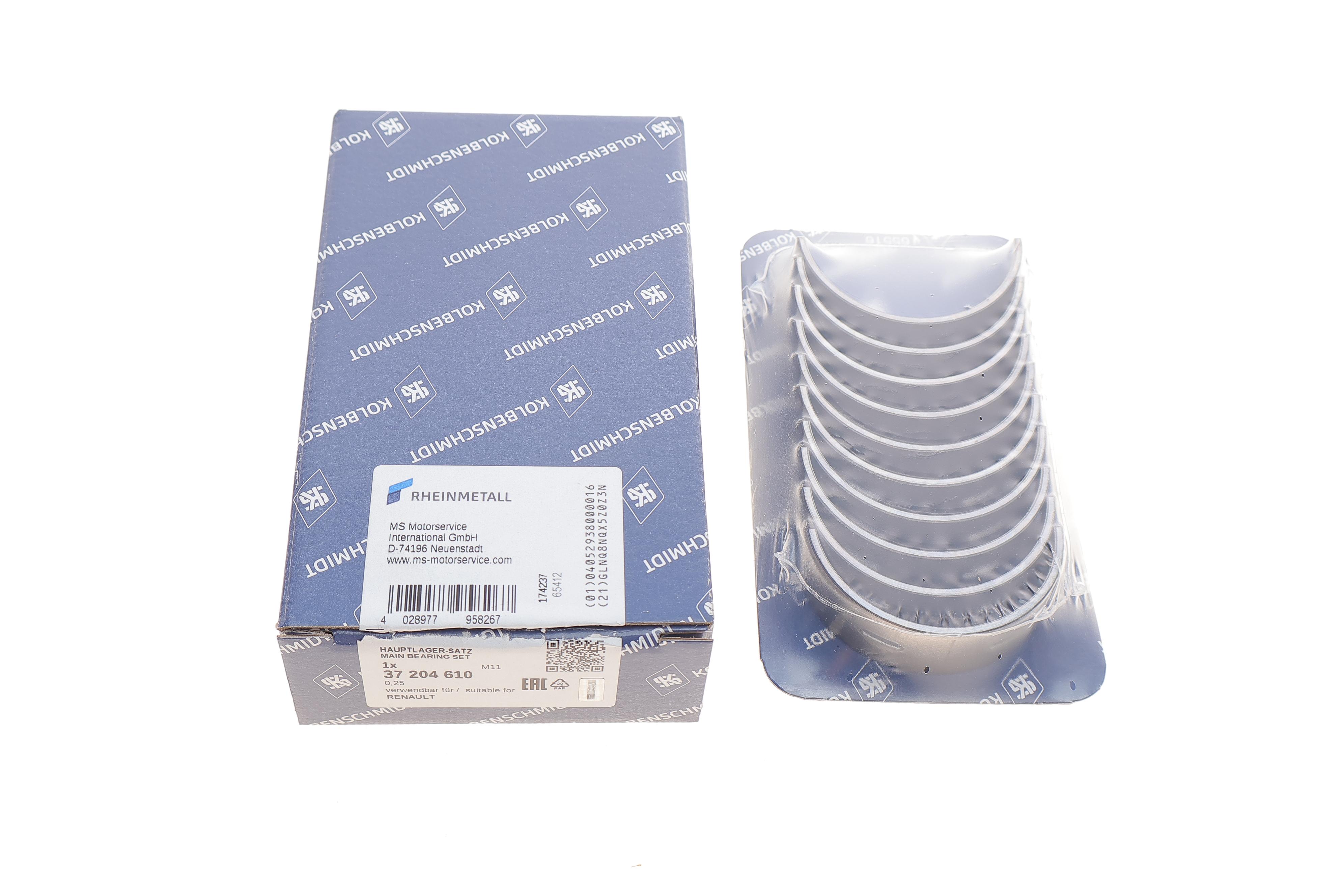 Вкладиші корінні Renault Trafic III 1.6dCi/Opel Vivaro B 1.6CDTI 14- (+0.25)