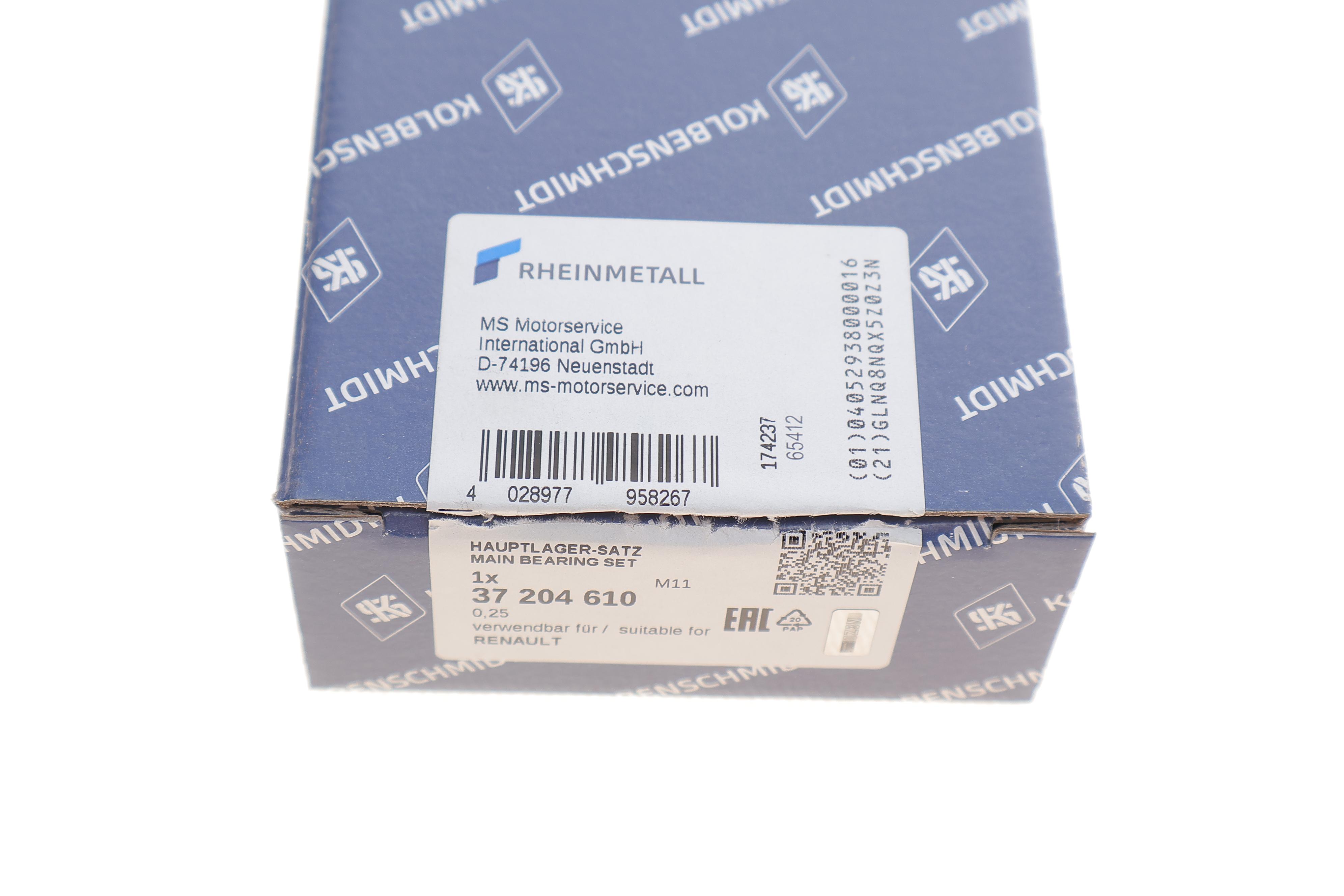 Вкладиші корінні Renault Trafic III 1.6dCi/Opel Vivaro B 1.6CDTI 14- (+0.25)