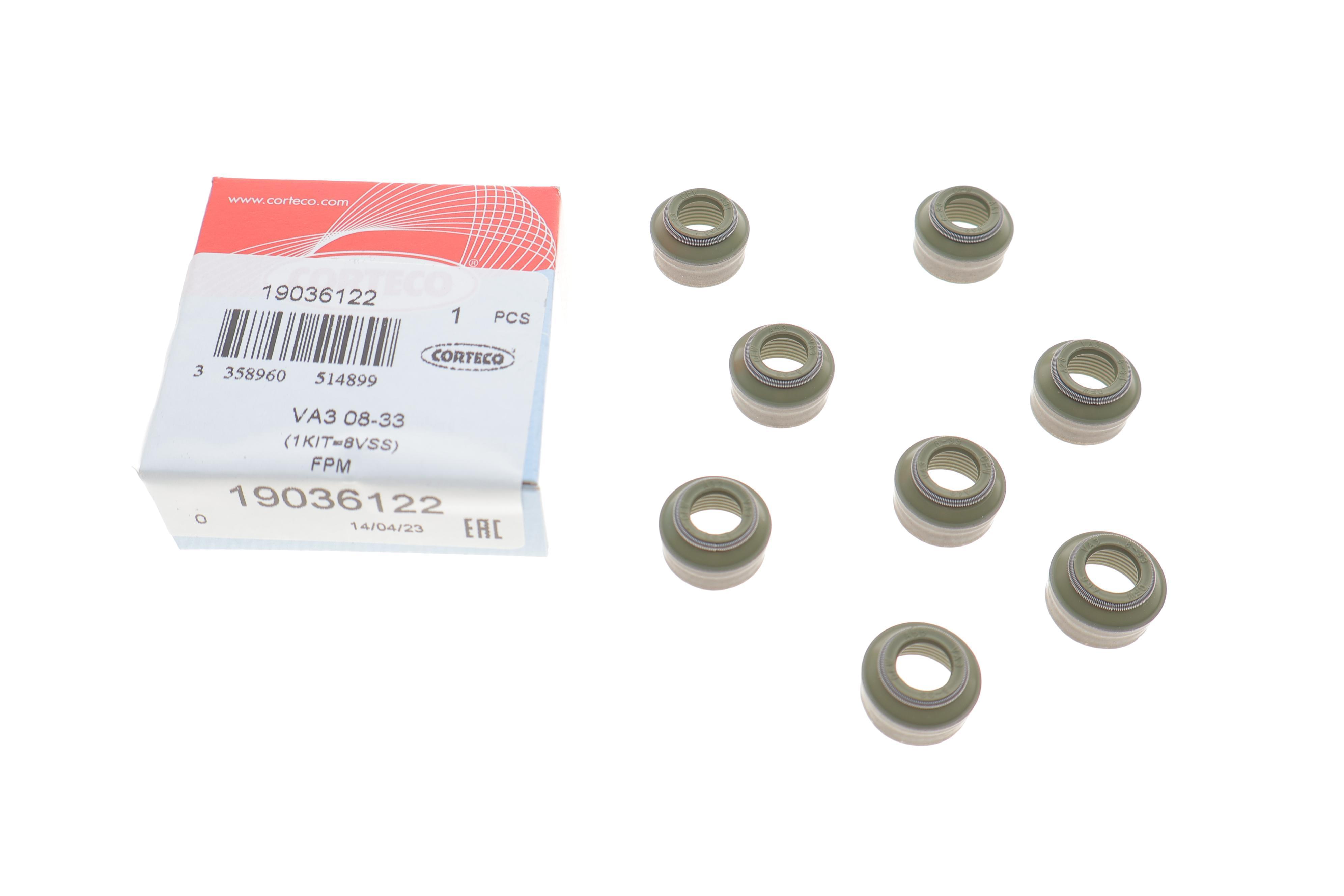 Сальник клапана (впуск/випуск) (к-кт 8шт) Fiat Ducato 86-06 2.5/2.8/D/TD/JTD (8x12/15.2x9.5)