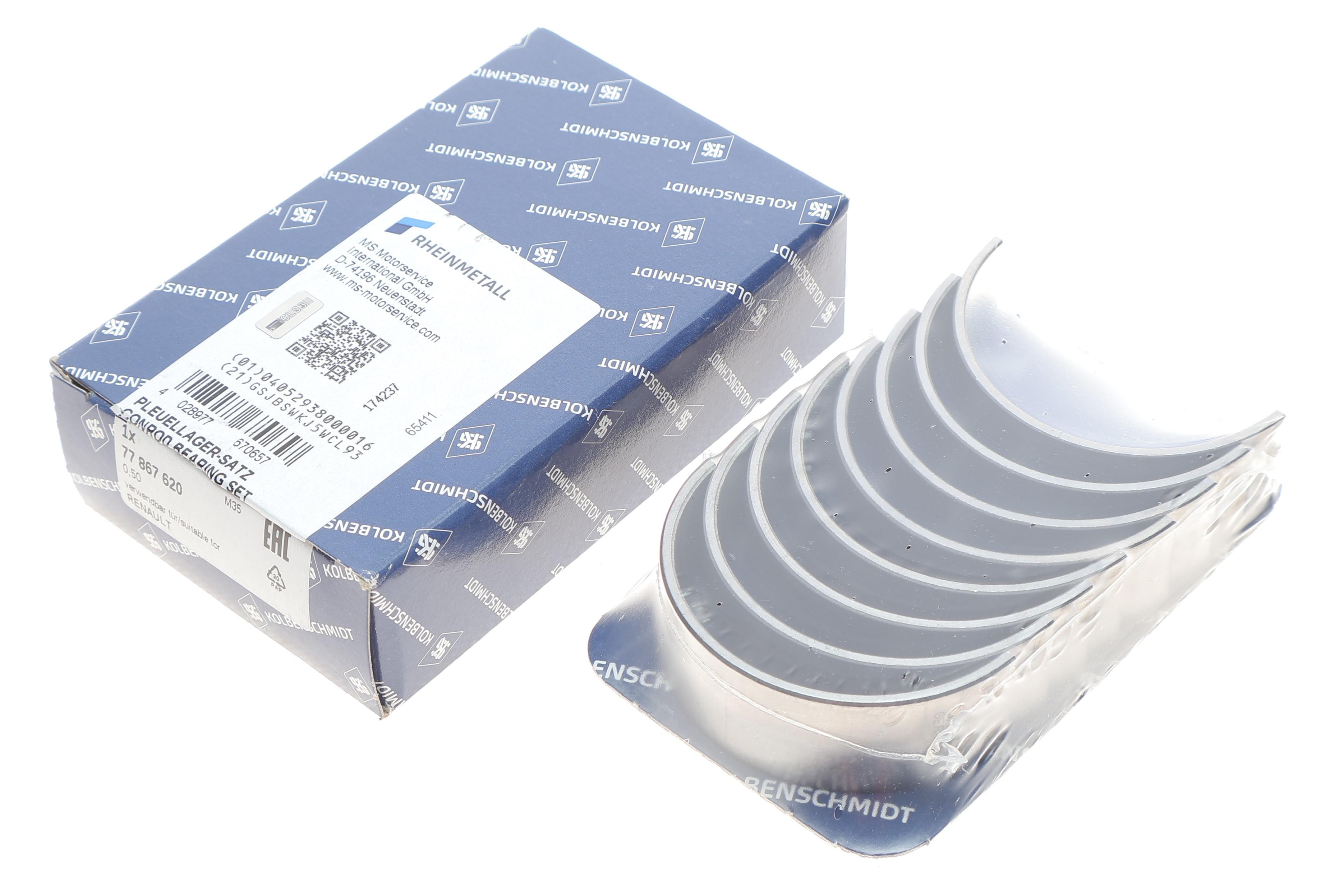 Вкладиші шатунні Renault Trafic/Opel Vivaro 2.0dCi 06- (+0.5)