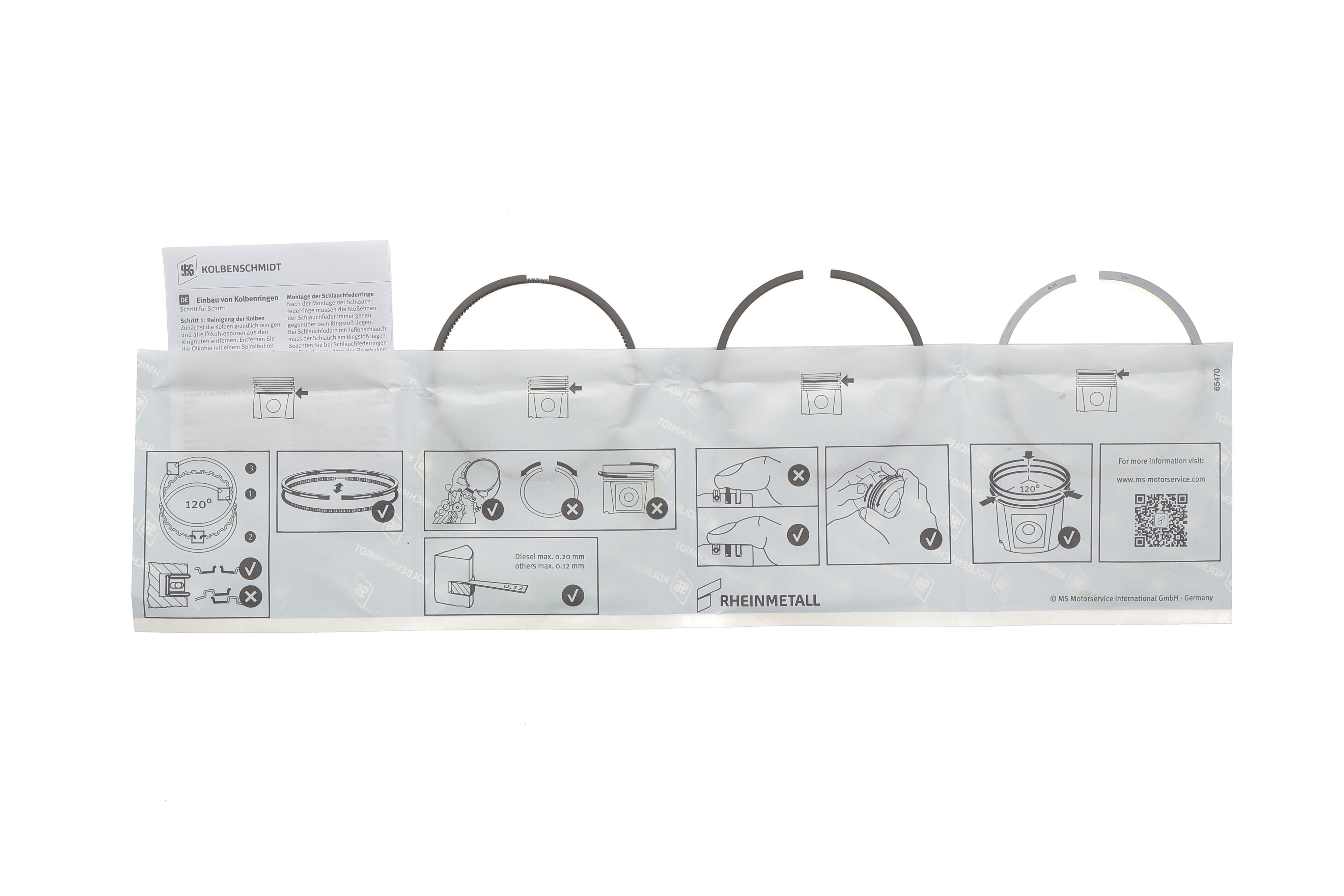 Кільця поршневі VW Caddy/Golf/T4 1.9TDI/2.4D (79.50mm/STD) (1.75-2-3)