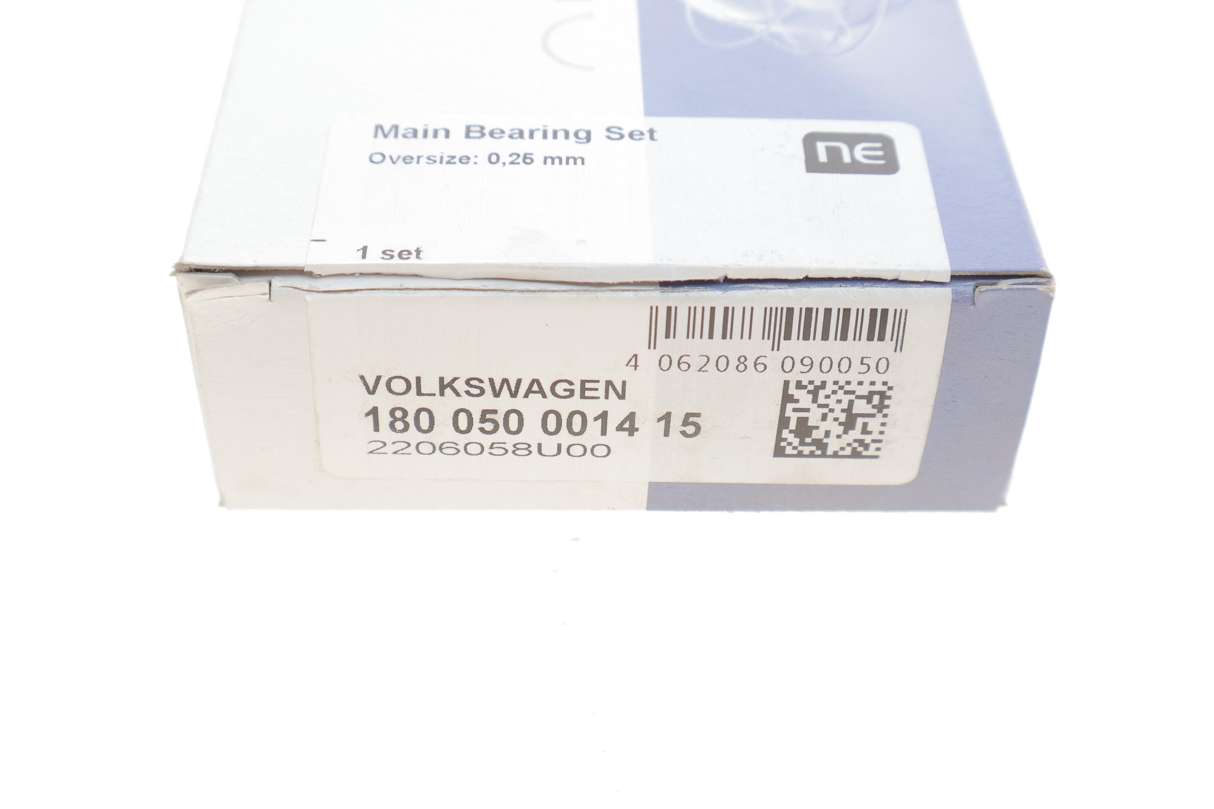 Вкладиші корінні Audi/VW 1.6/1.8/2.0 PN/RP/AAE/ABK/A (+0.25) = 6050132500