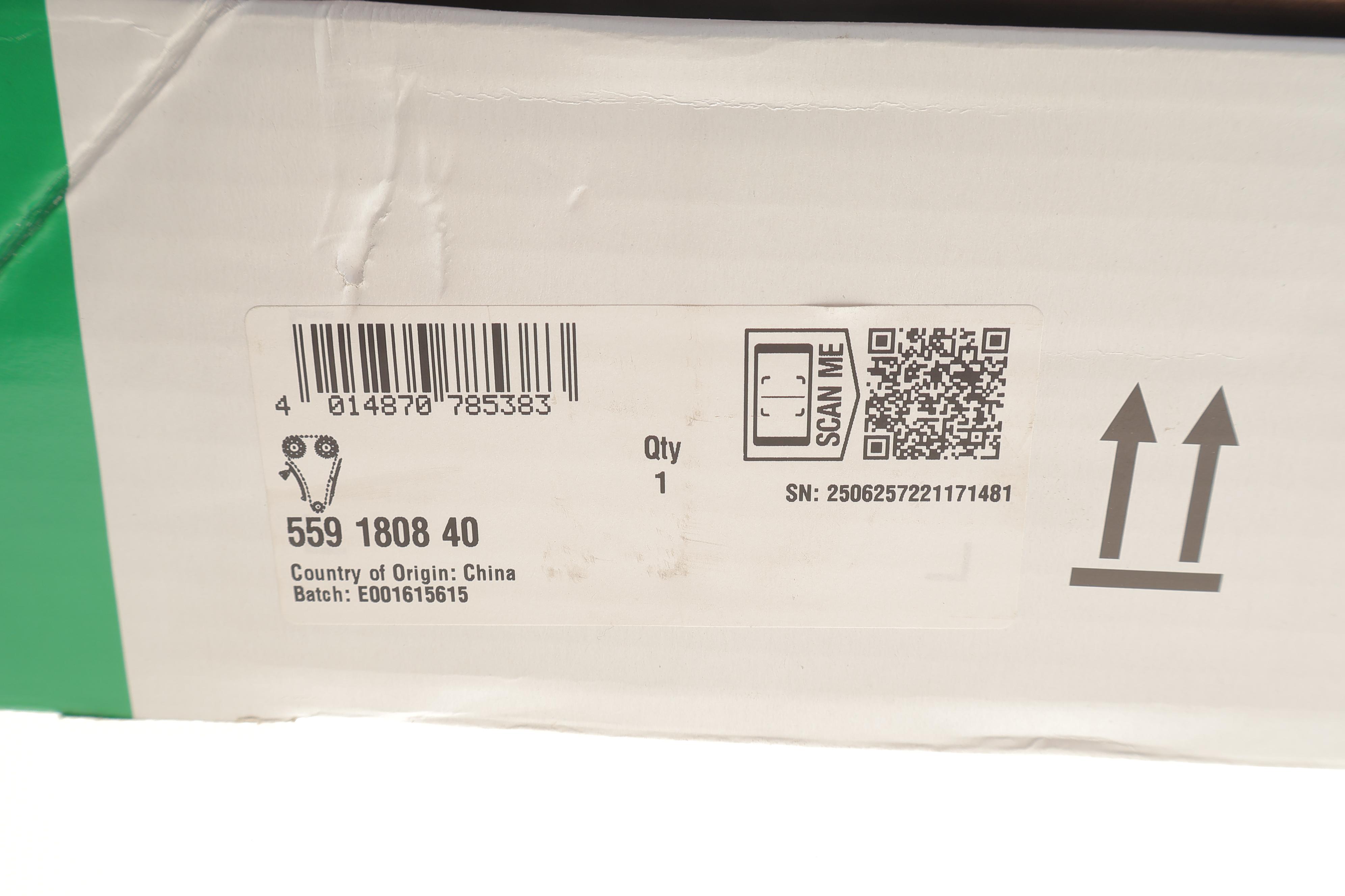 Комплект ланцюга ГРМ VW Golf V/VI 1.4TSI 10/03-, 90/118kw (z=130/18-18/36/36), ланцюг INA