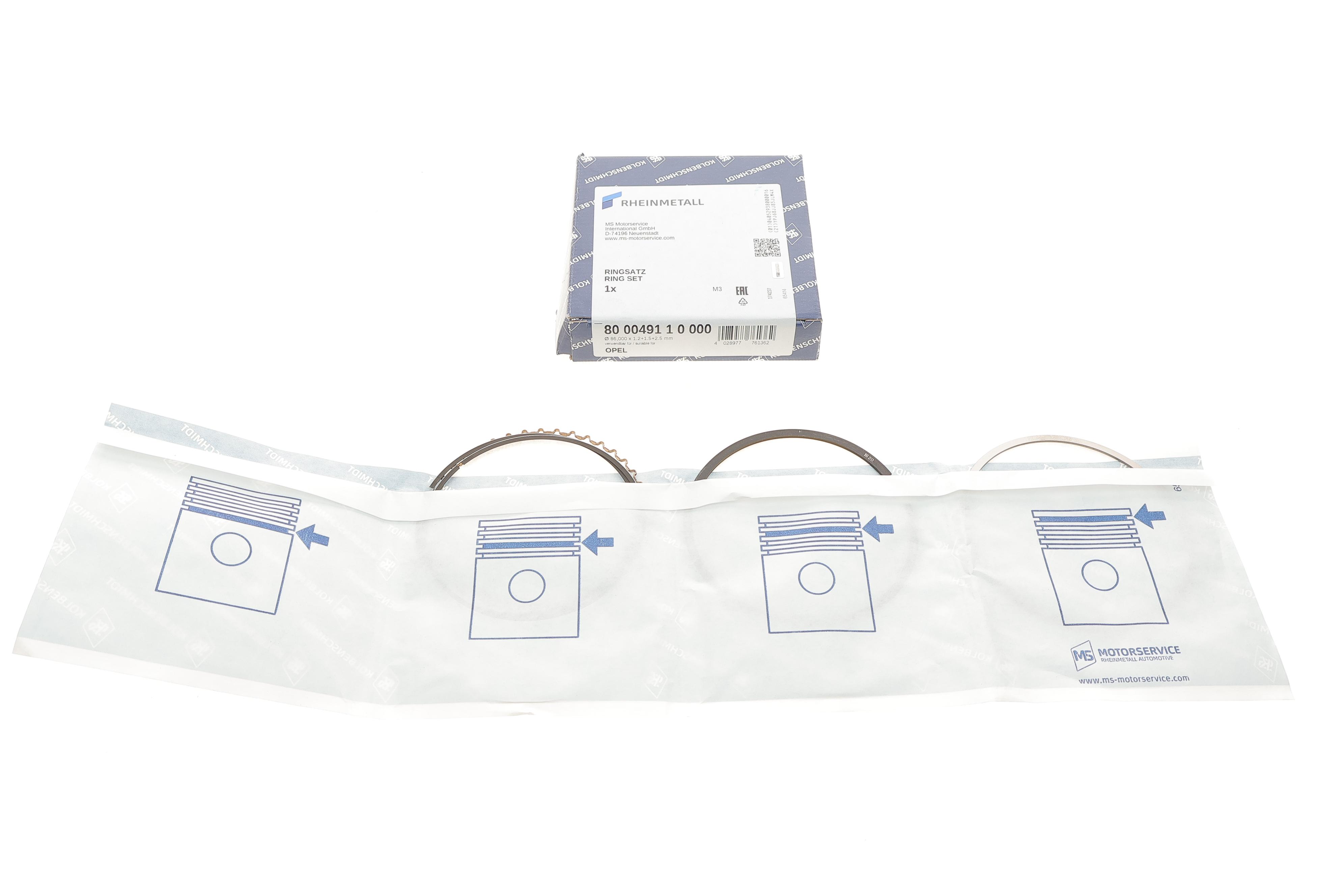 Кільця поршневі Opel Astra G/H/Vectra B/C 2.0/2.2 00- (86.00mm/STD)