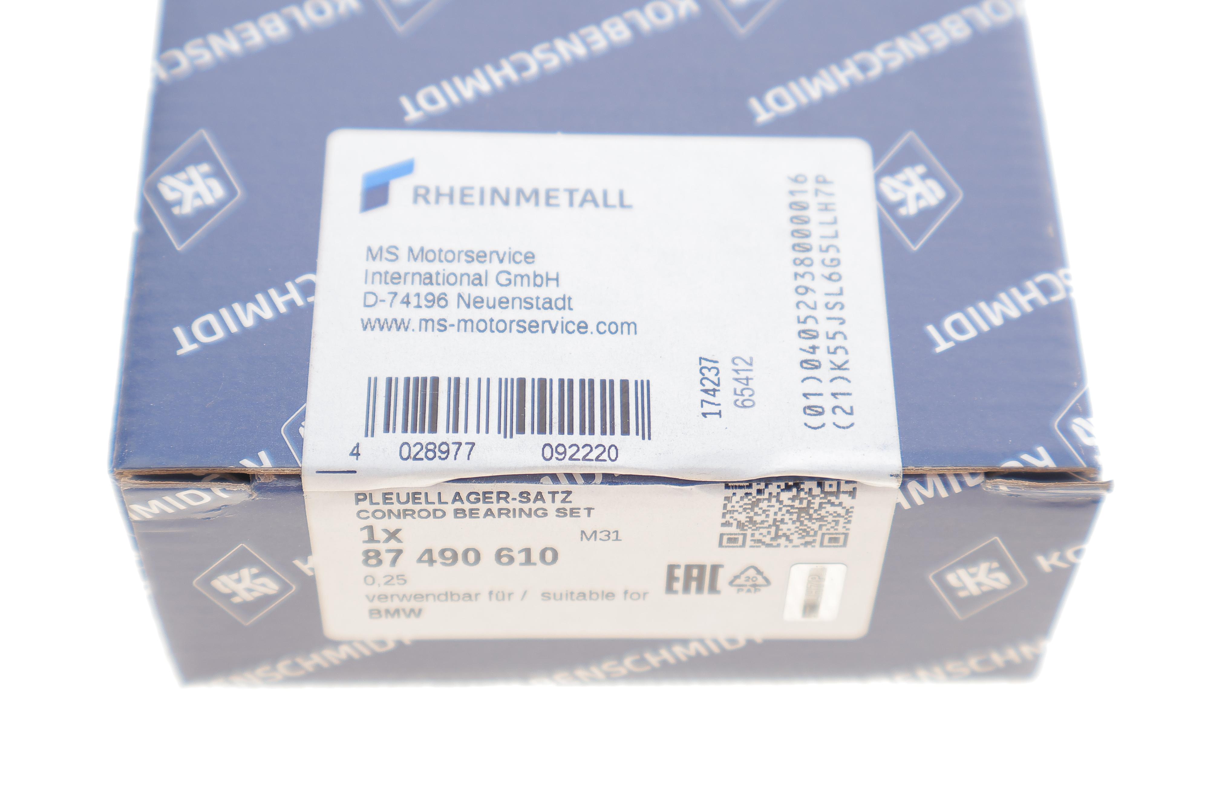 Вкладиші шатунні BMW 3 (E46)/5 (E39/E60) 2.0-3.0 i(M54/M52) 98-10 (+0.25)