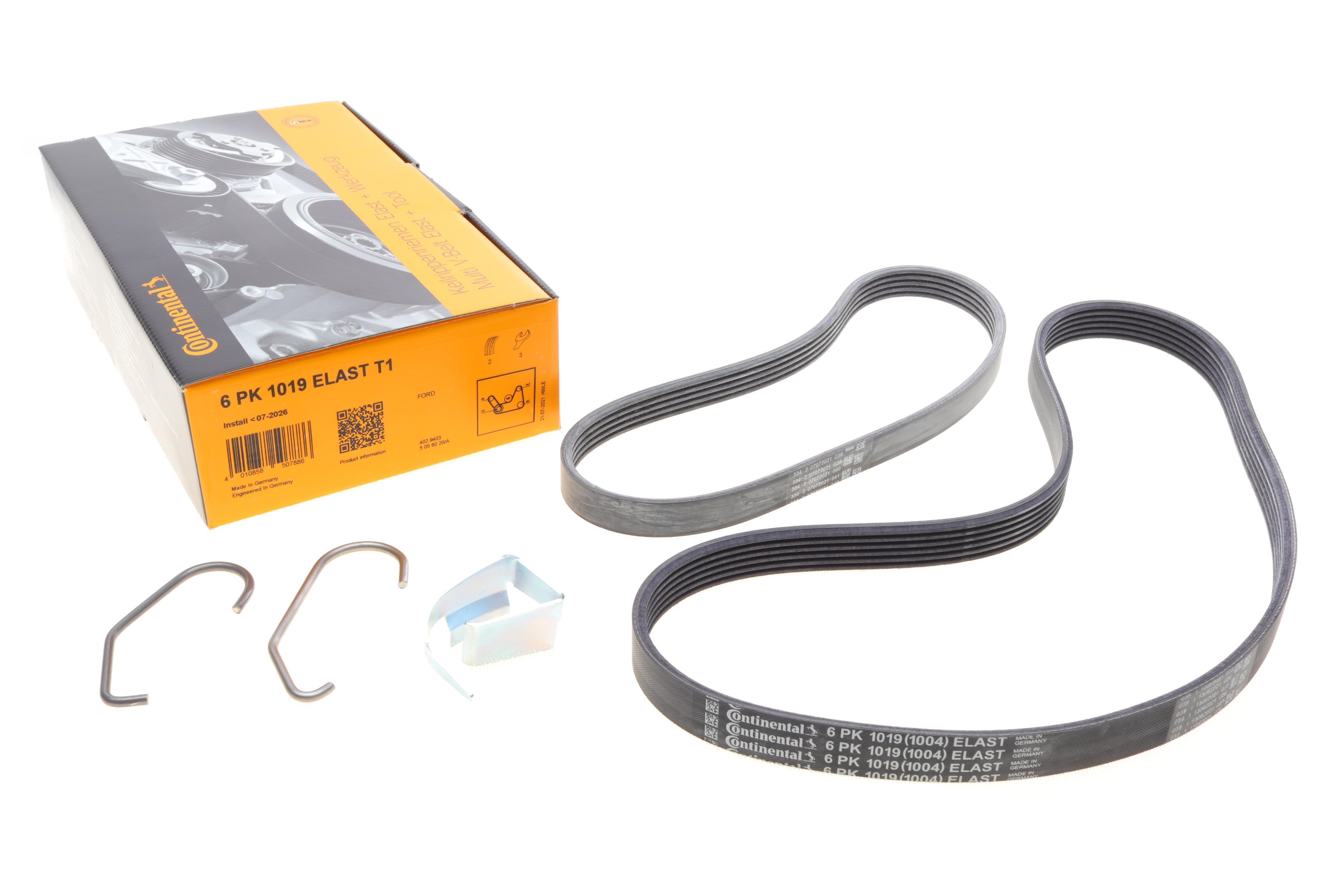 Ремінь генератора Ford Fiesta/Focus 1.4/1.6i 16V 01-12 (6PK1019 ELAST+5PK690 ELAST)