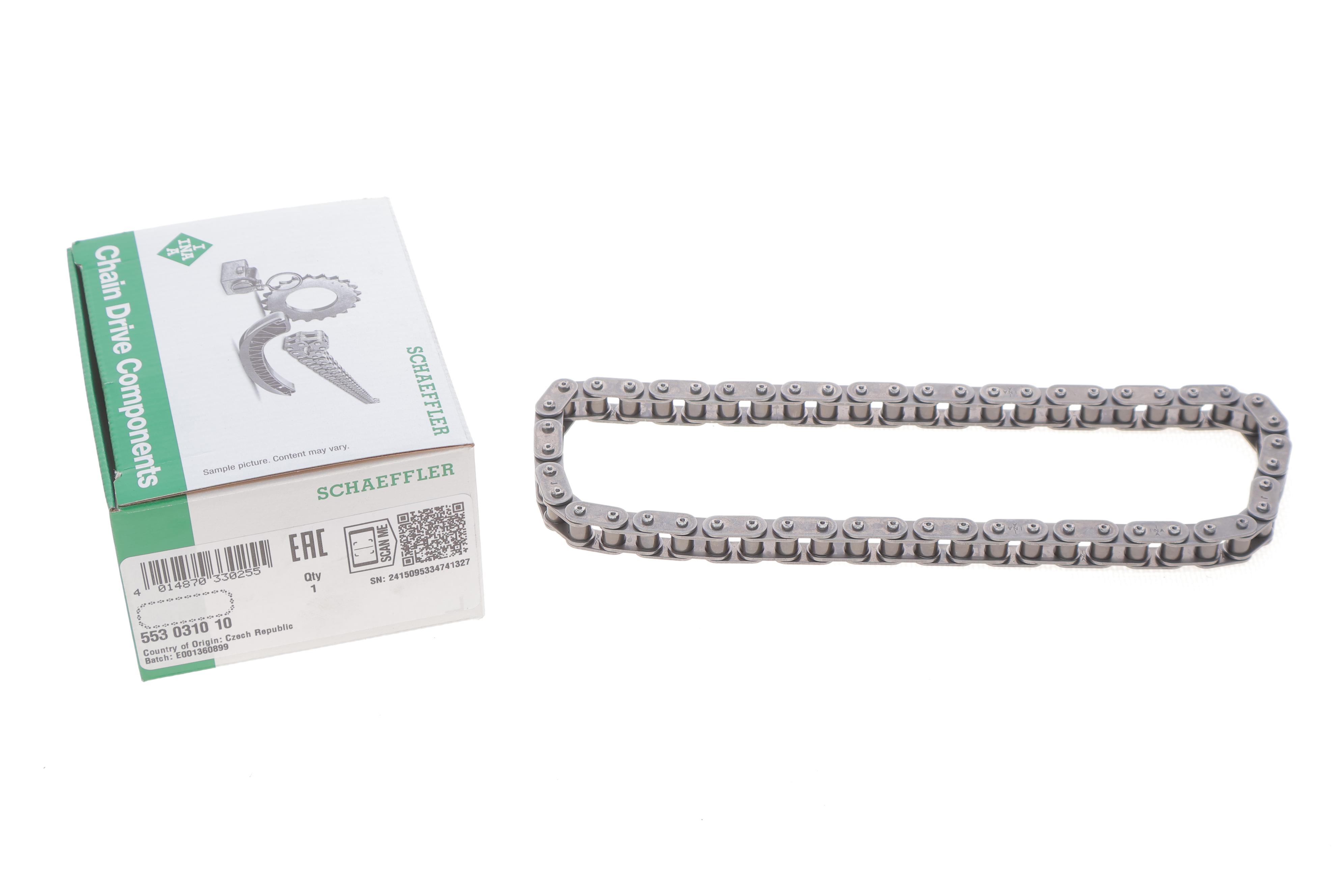 Ланцюг насосу масляного Citroen Berlingo/Peugeot Partner 1.9D 96-, симплекс, z=52, (в-во INA)