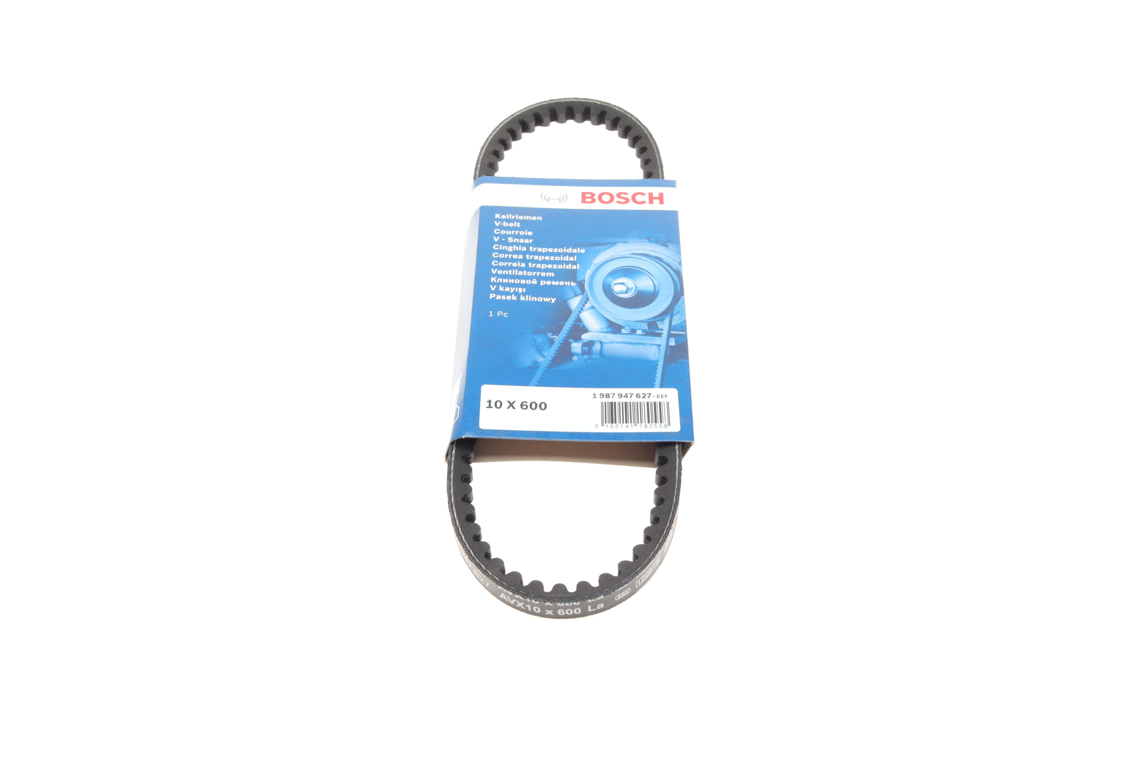 Ремінь генератора Audi 80/100 1.6/2.0D 78-86/Fiat Ducato 2.5D 94-02/Peugeot 505 2.5D 81-93 (10x600)