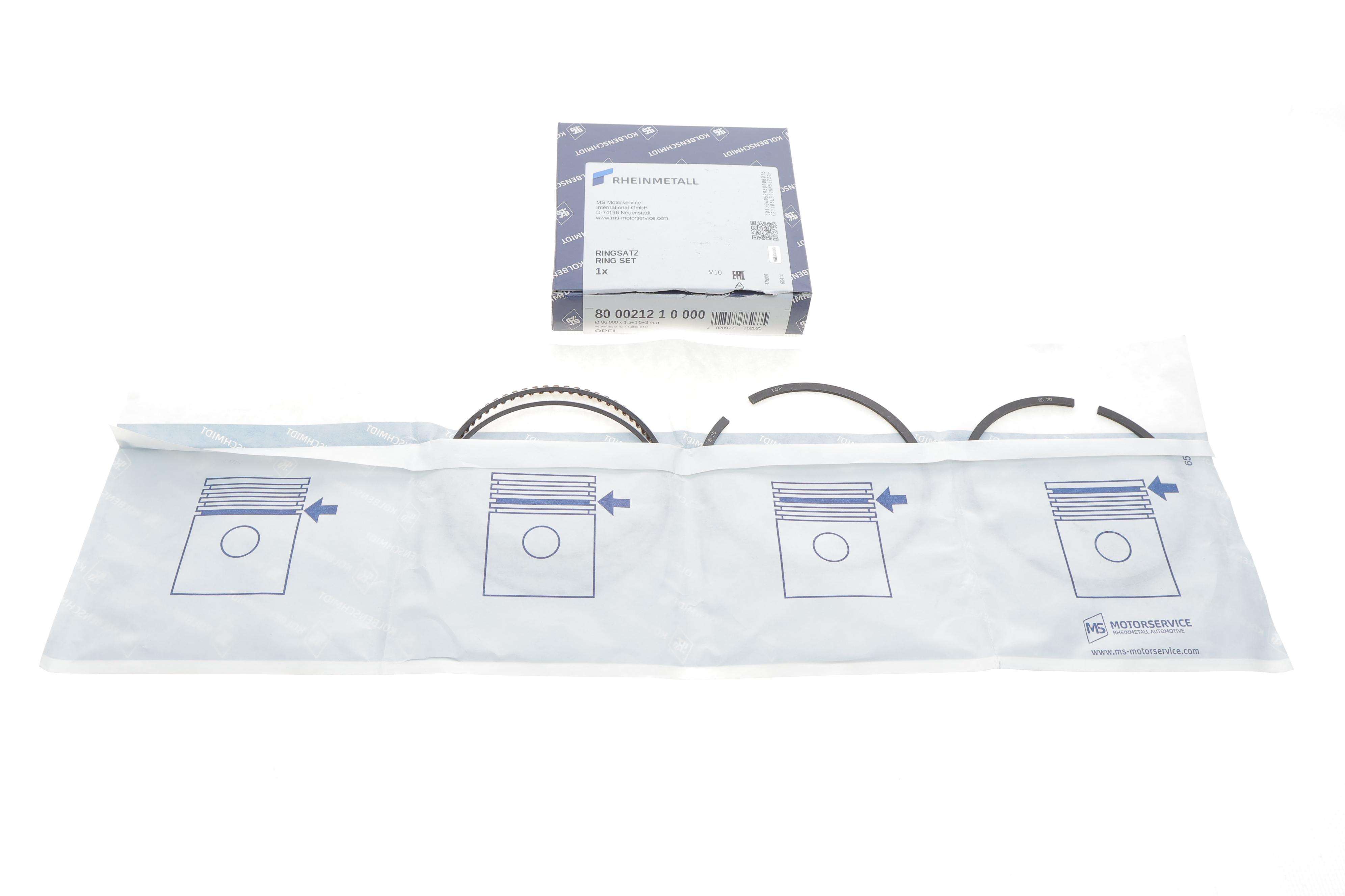 Кільця поршневі Opel Omega B 2.0 16v (86.00mm/STD) (1.5-1.5-3)