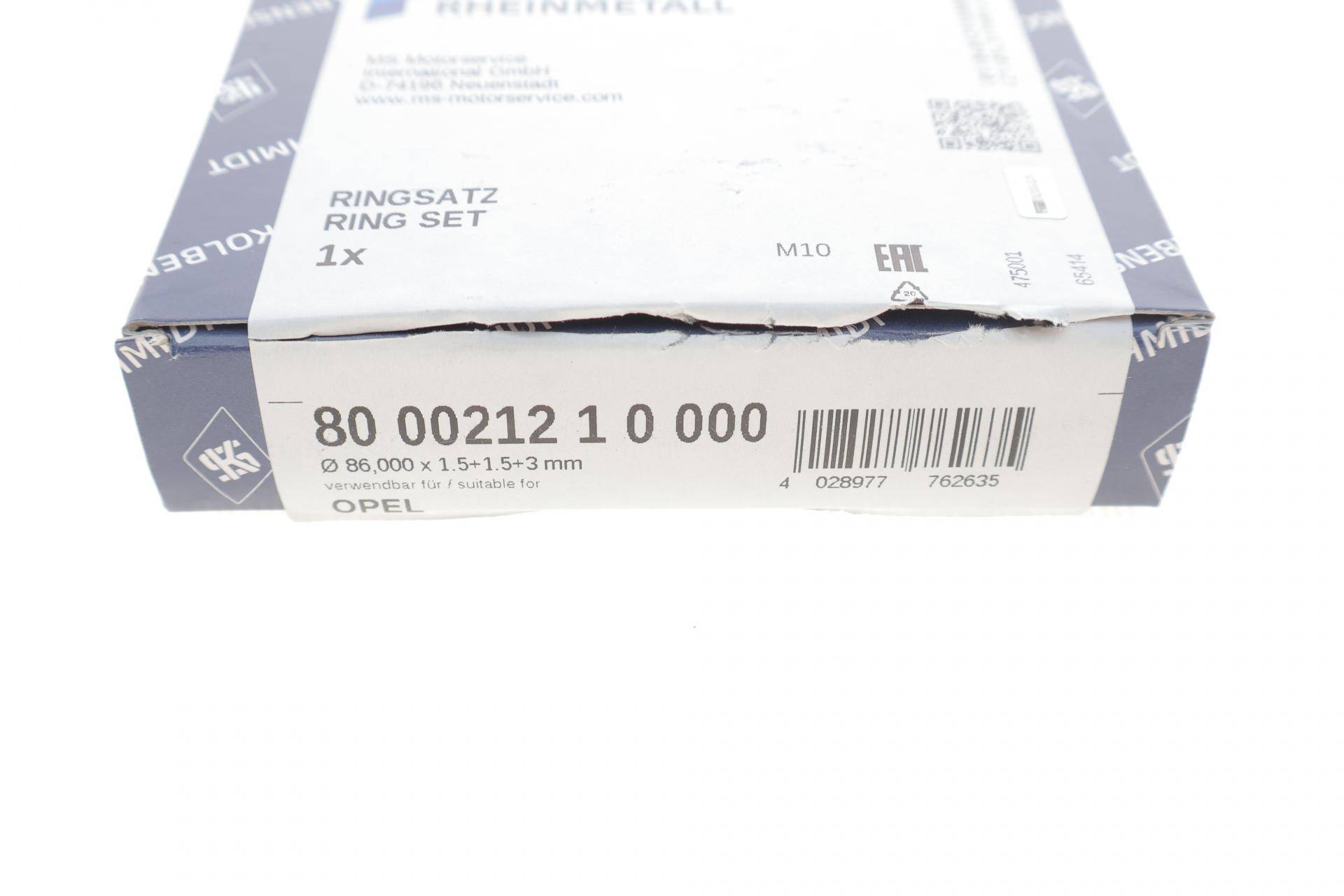 Кільця поршневі Opel Omega B 2.0 16v (86.00mm/STD) (1.5-1.5-3)